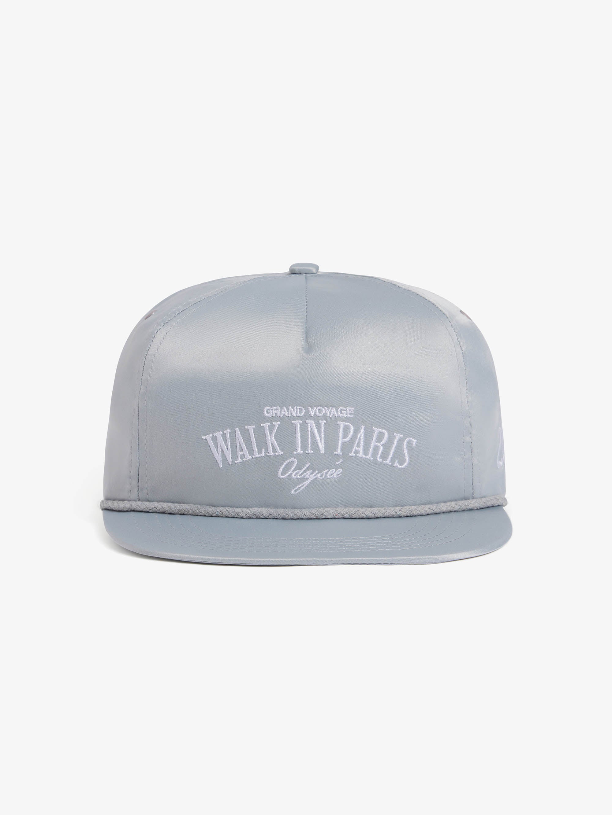 La casquette Odyssée en satin grise