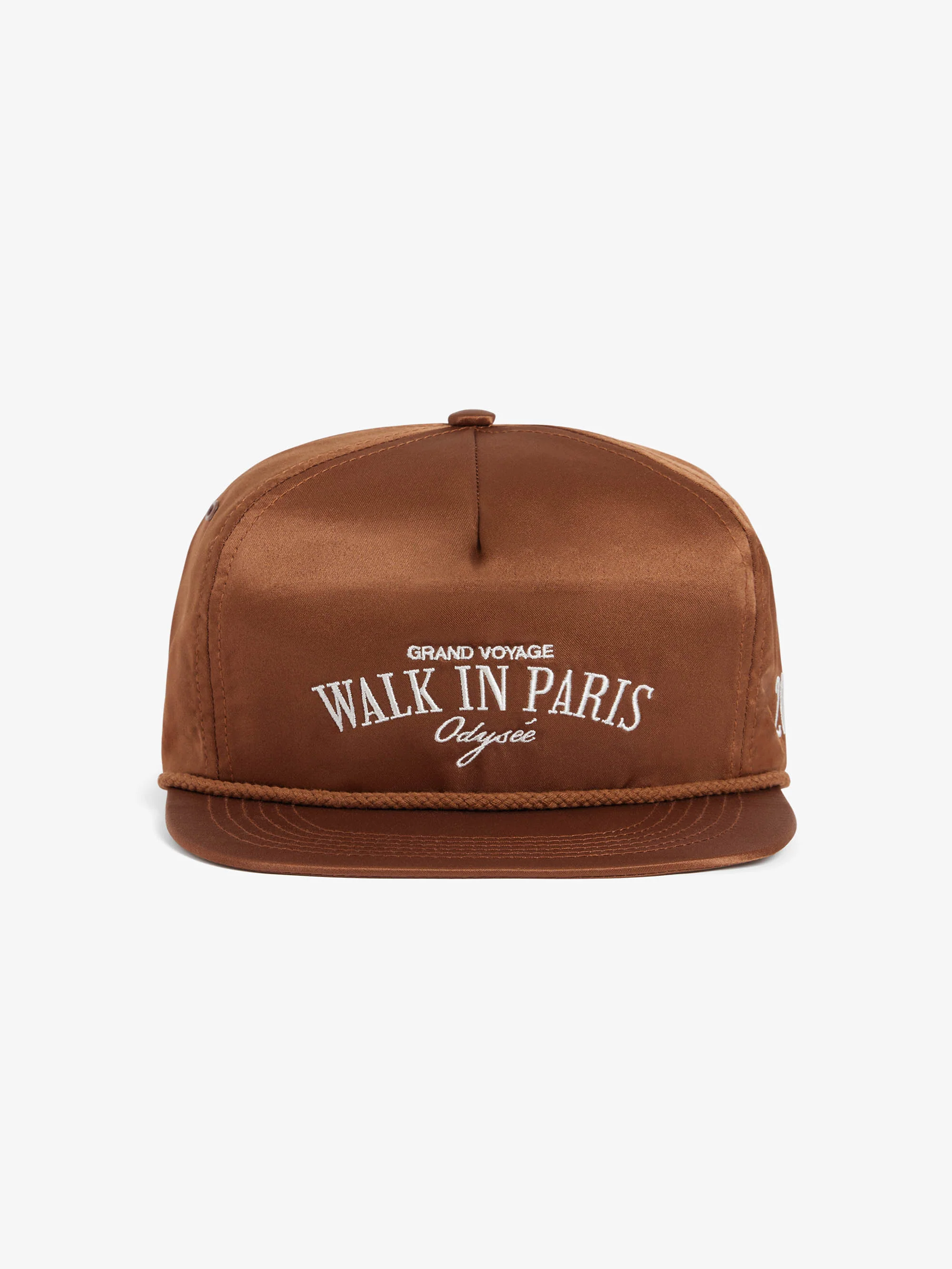 La casquette Odyssée en satin marron