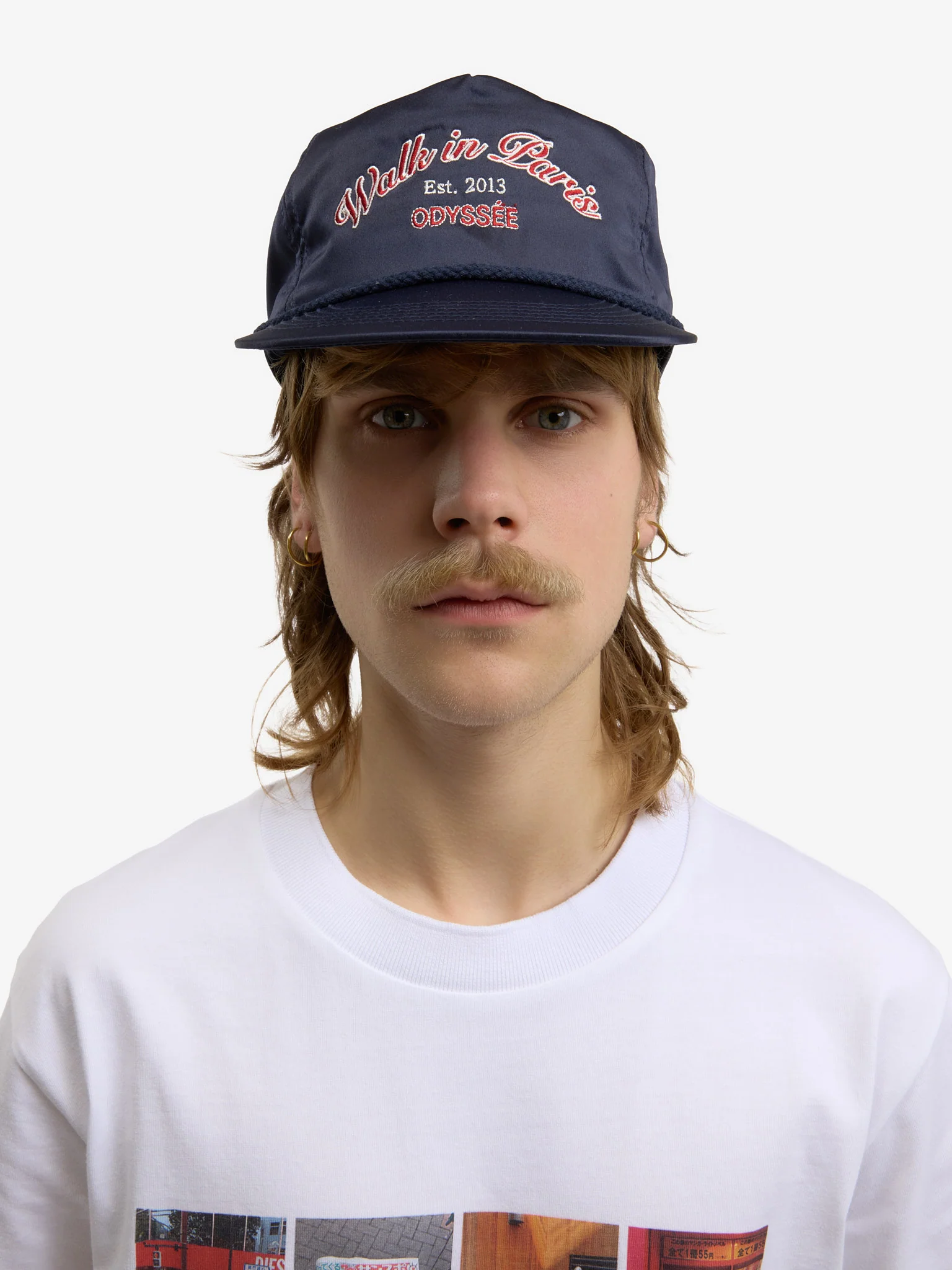 La casquette Odyssée satinée bleue - Image 4