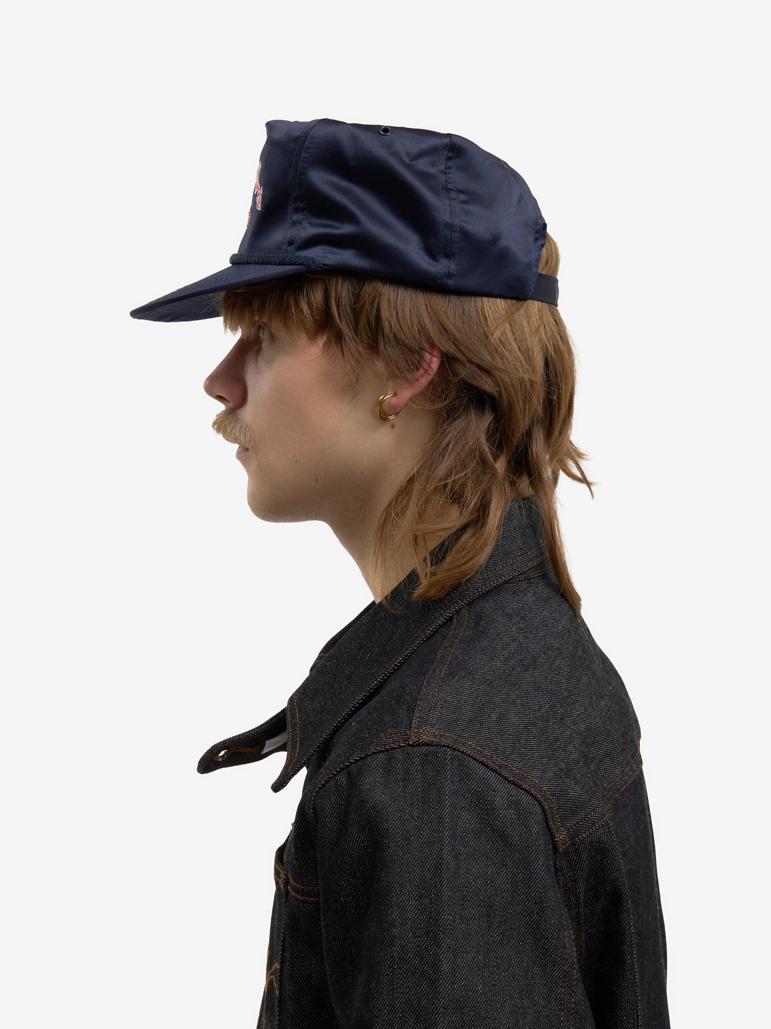 La casquette Odyssée satinée bleue - Image 7