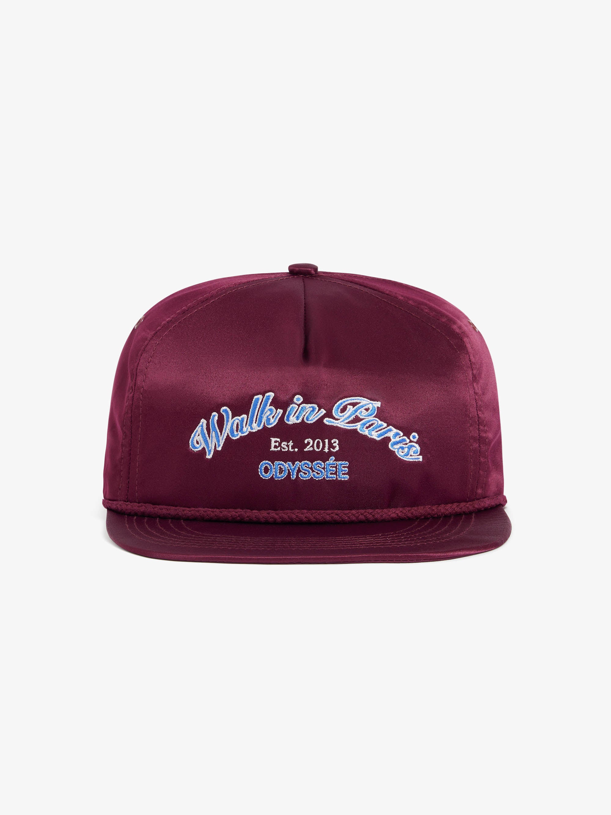 La casquette Odyssée satinée bordeaux