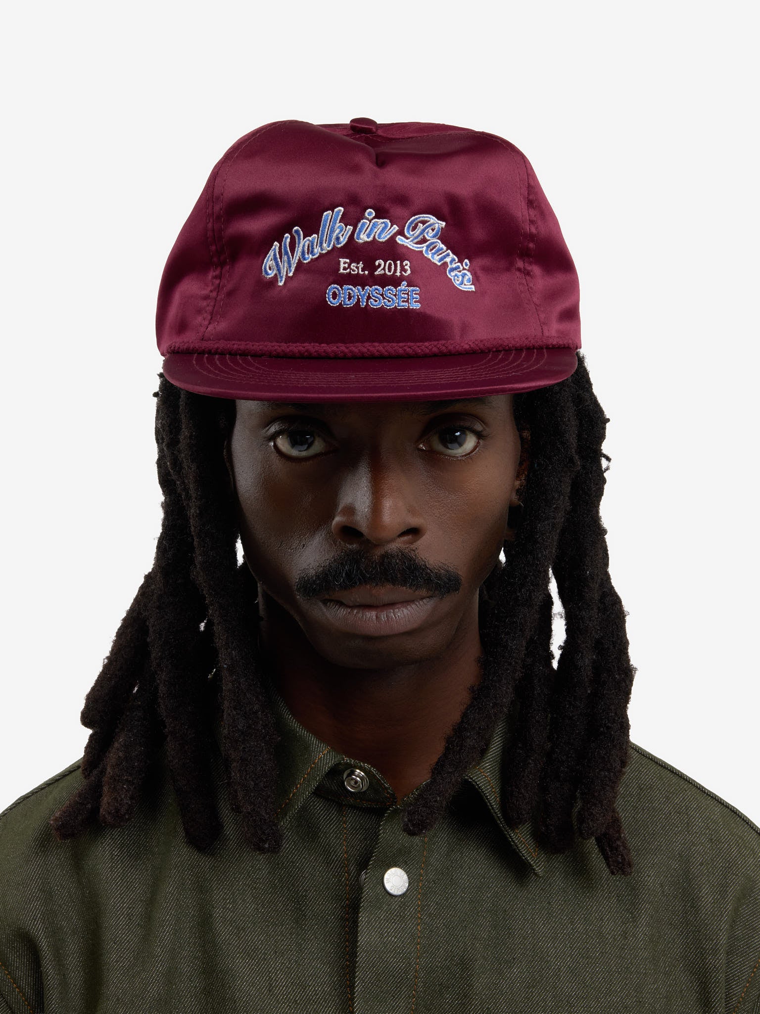 La casquette Odyssée satinée bordeaux - Image 4