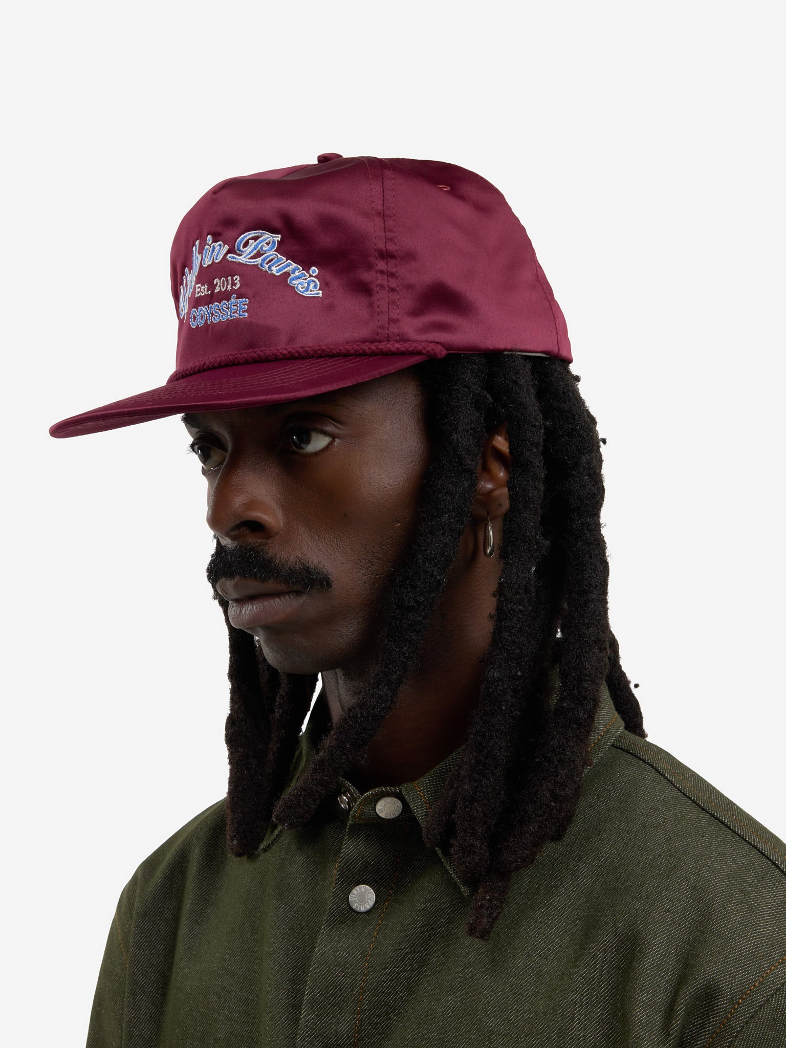 La casquette Odyssée satinée bordeaux - Image 5