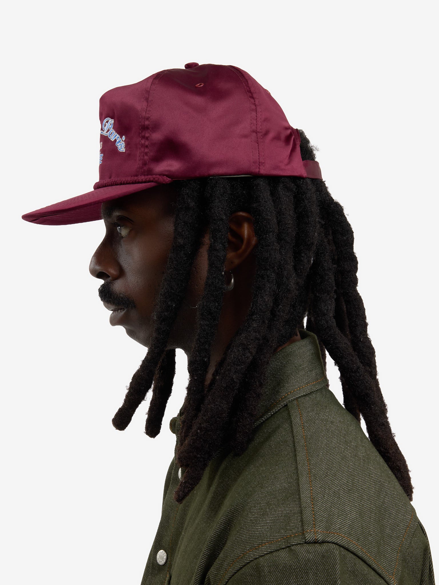 La casquette Odyssée satinée bordeaux - Image 6