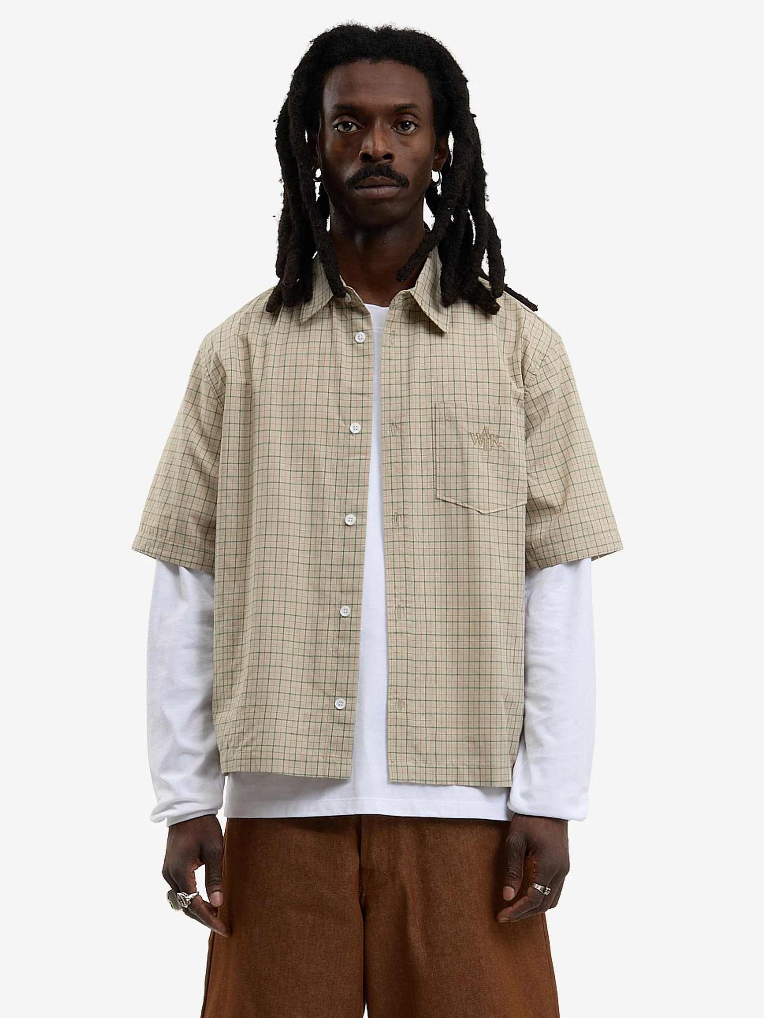La chemise à manches courtes beige - Image 2