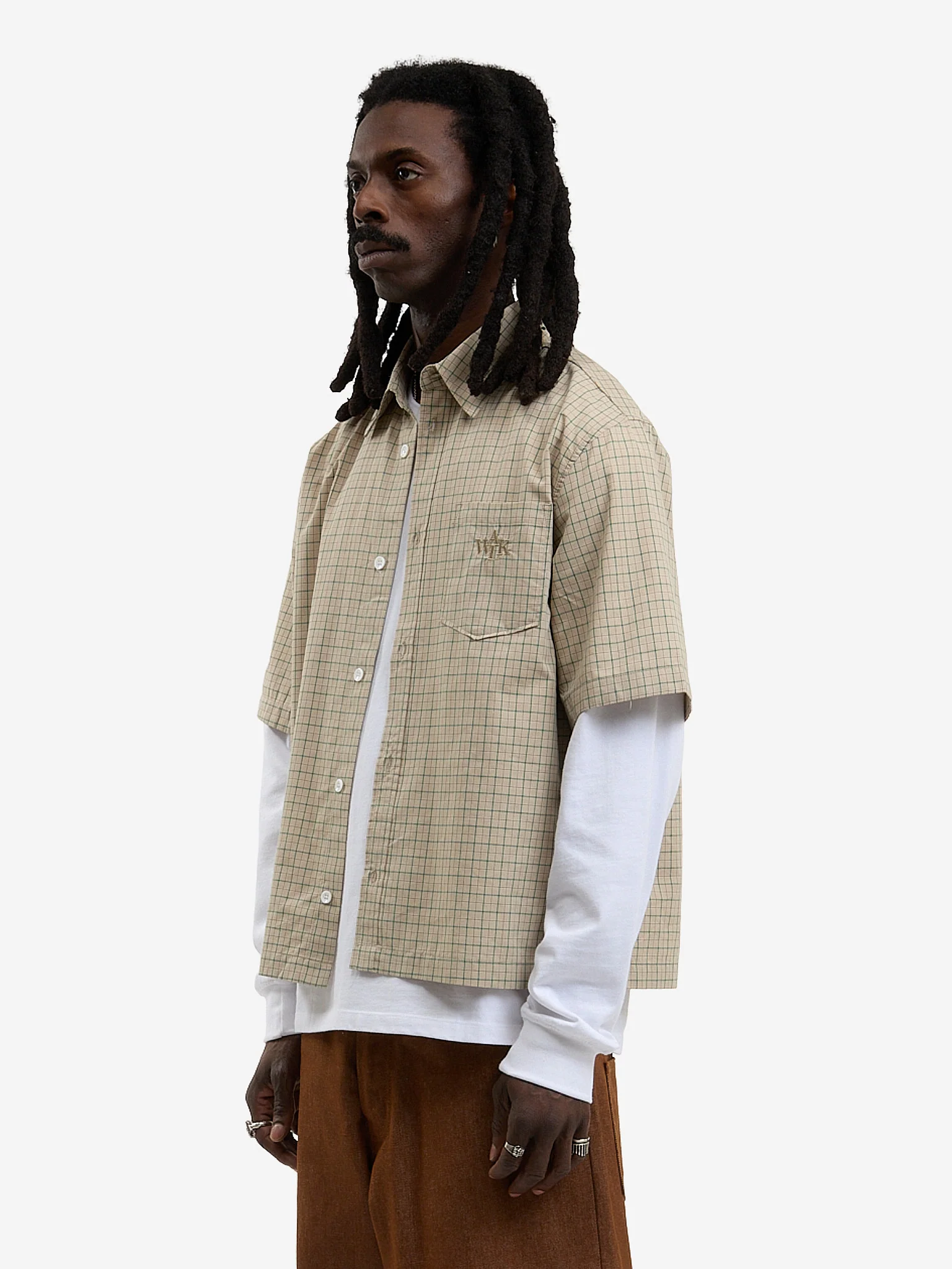 La chemise à manches courtes beige - Image 3