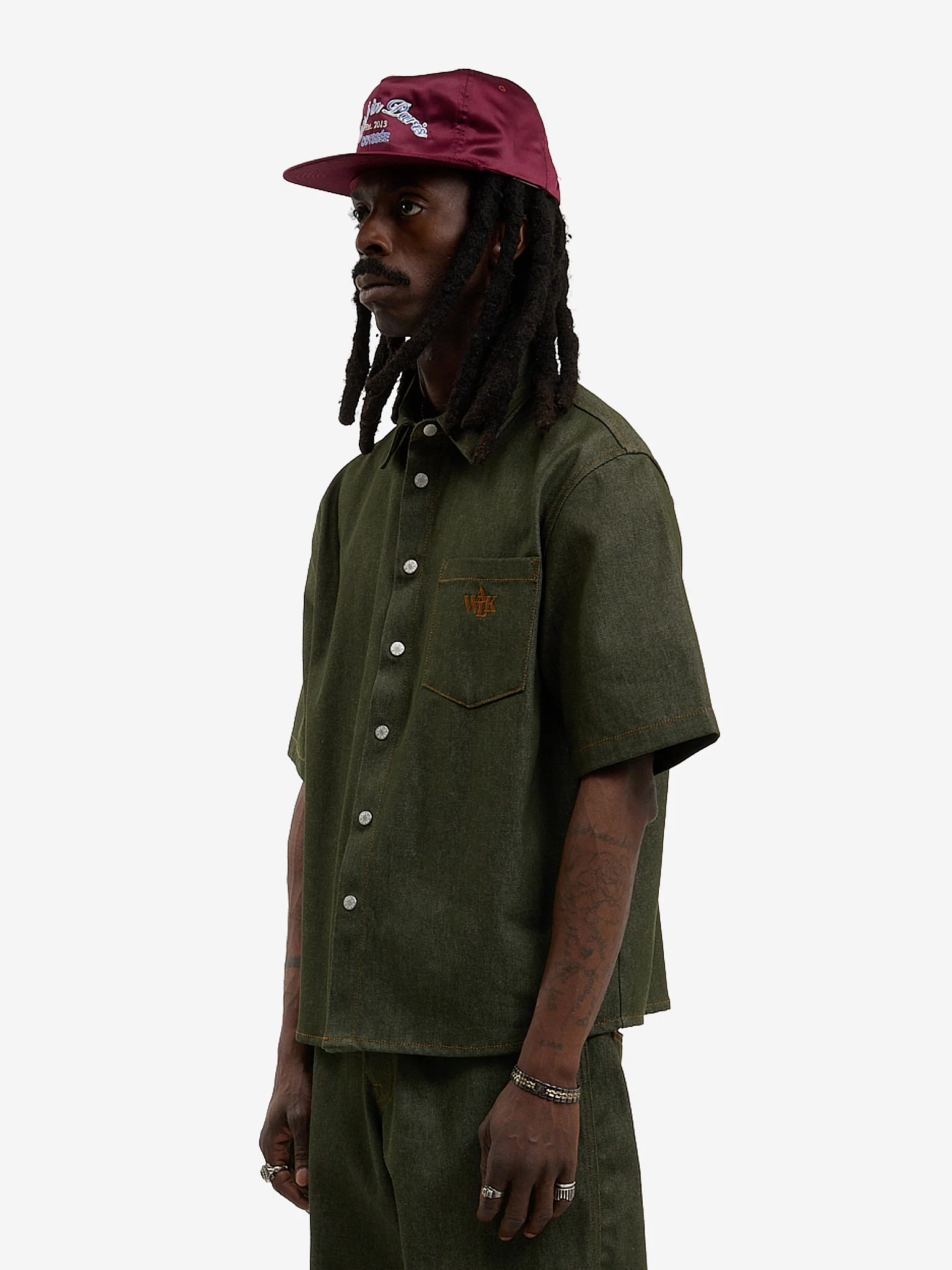 La chemise en denim brut vert - Image 3
