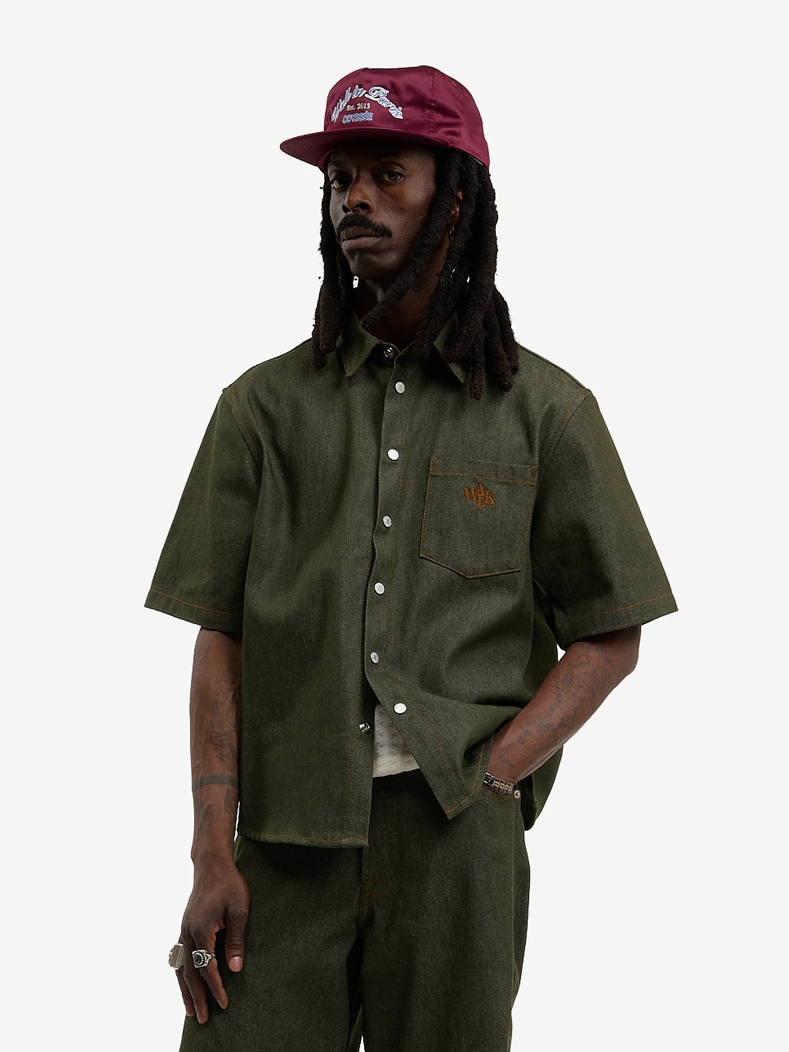 La chemise en denim brut vert - Image 5