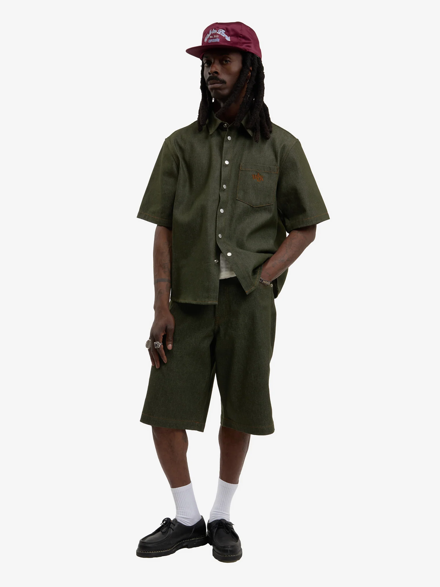 La chemise en denim brut vert - Image 6