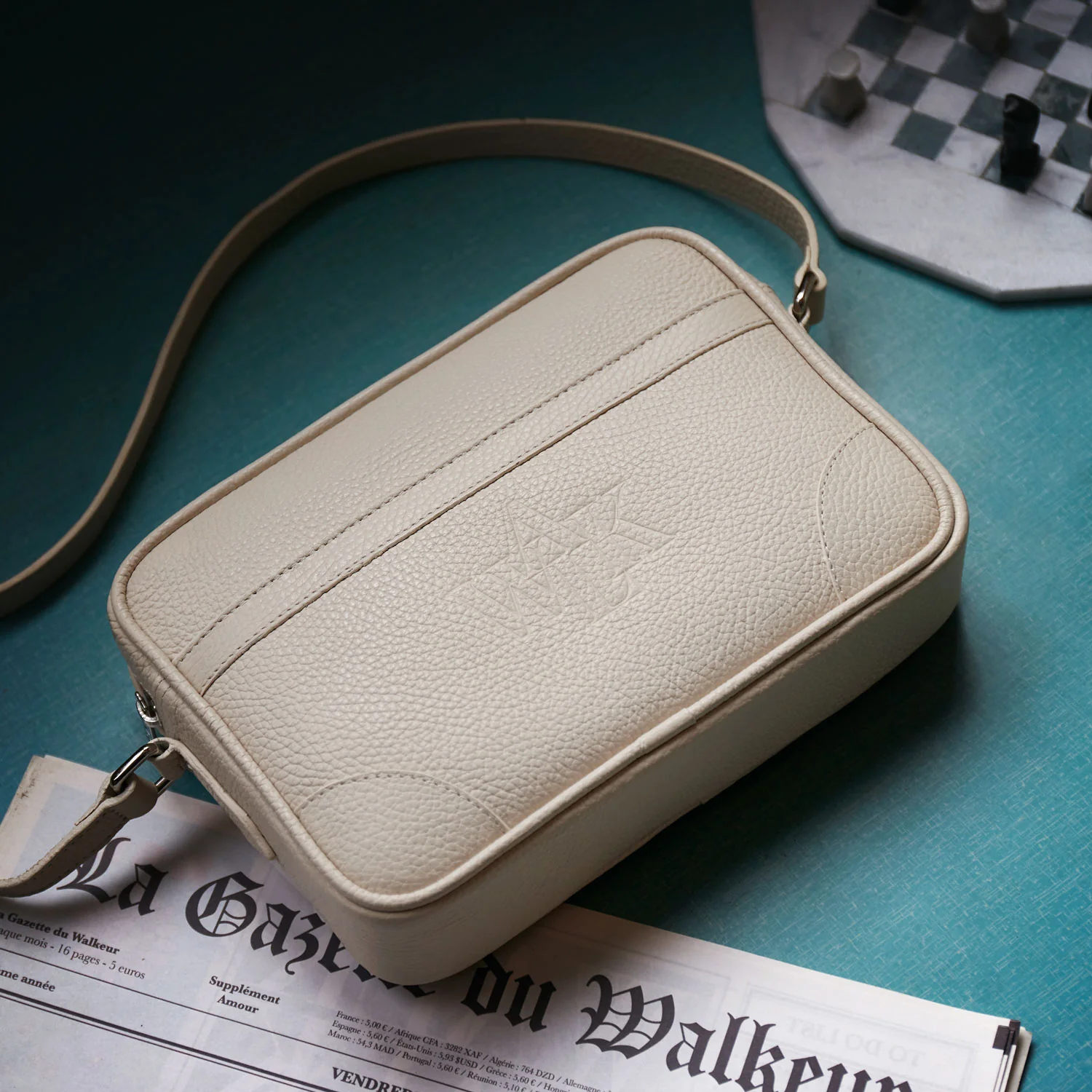 La sacoche en cuir beige - Image 3
