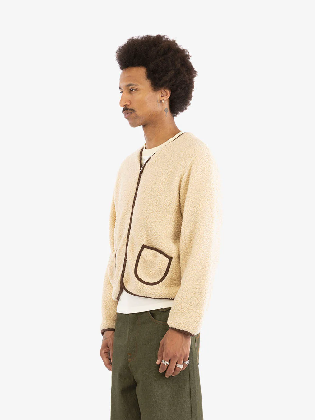 La veste de berger beige à manches longues - Image 3