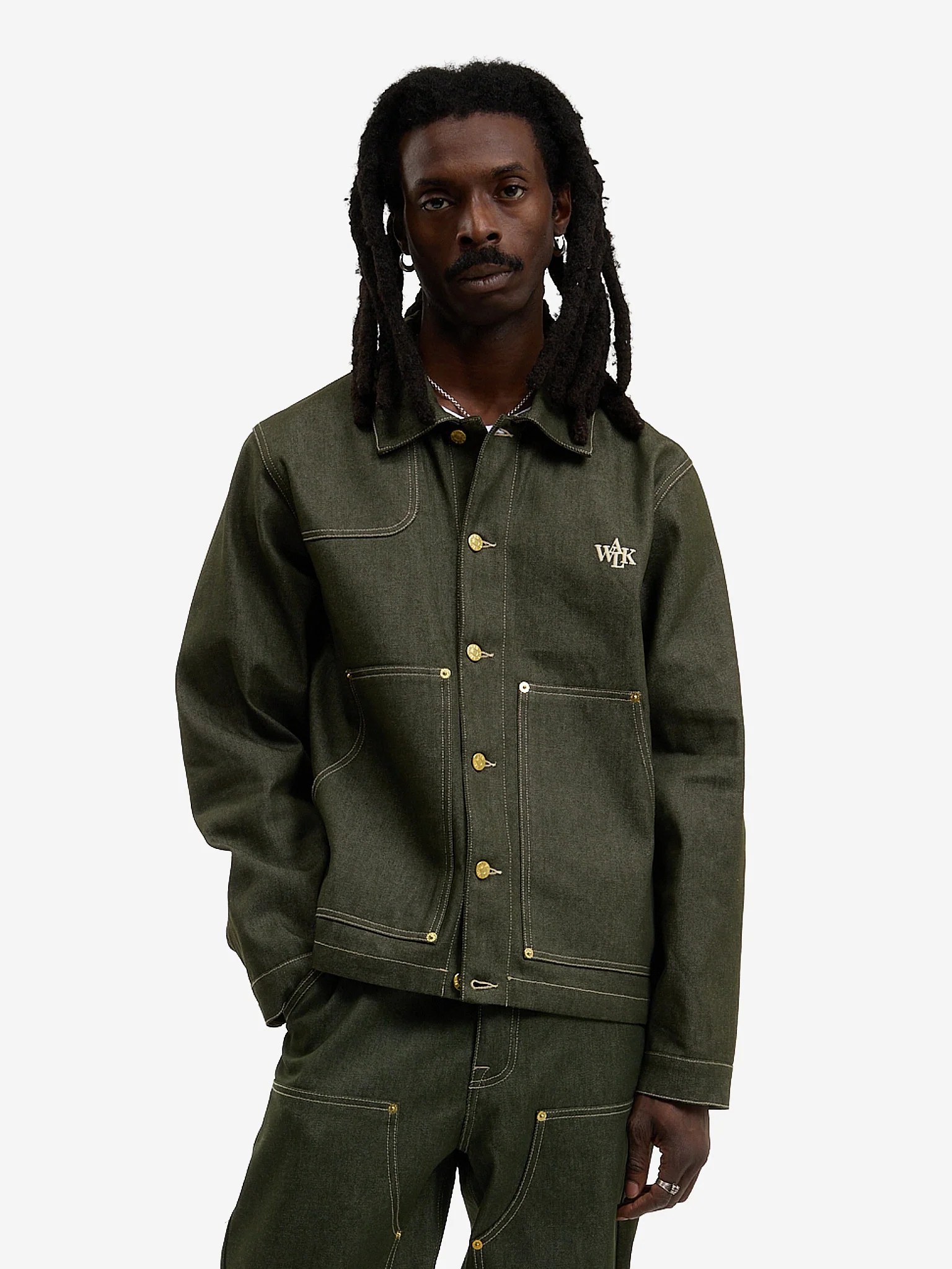 La veste du menuisier en denim vert - Image 3