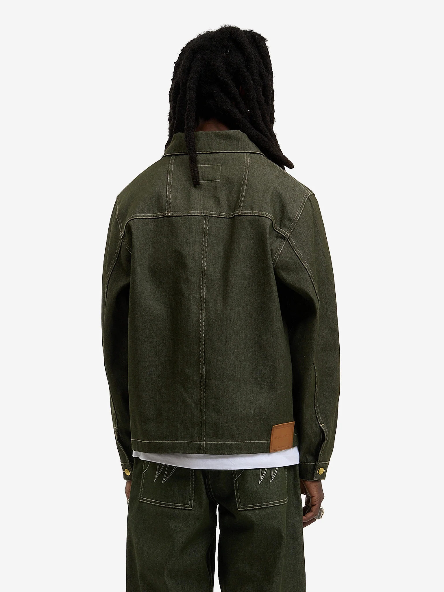 La veste du menuisier en denim vert - Image 4