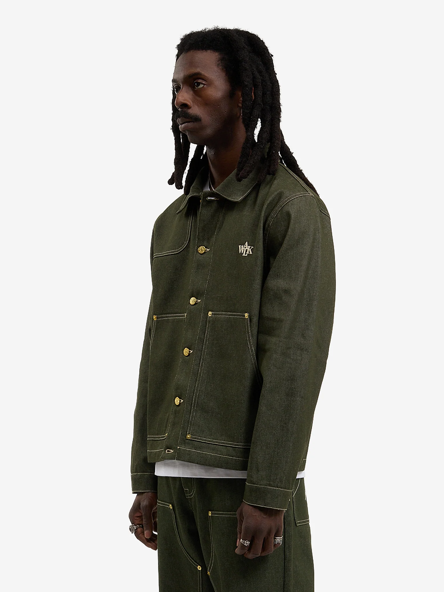 La veste du menuisier en denim vert - Image 5