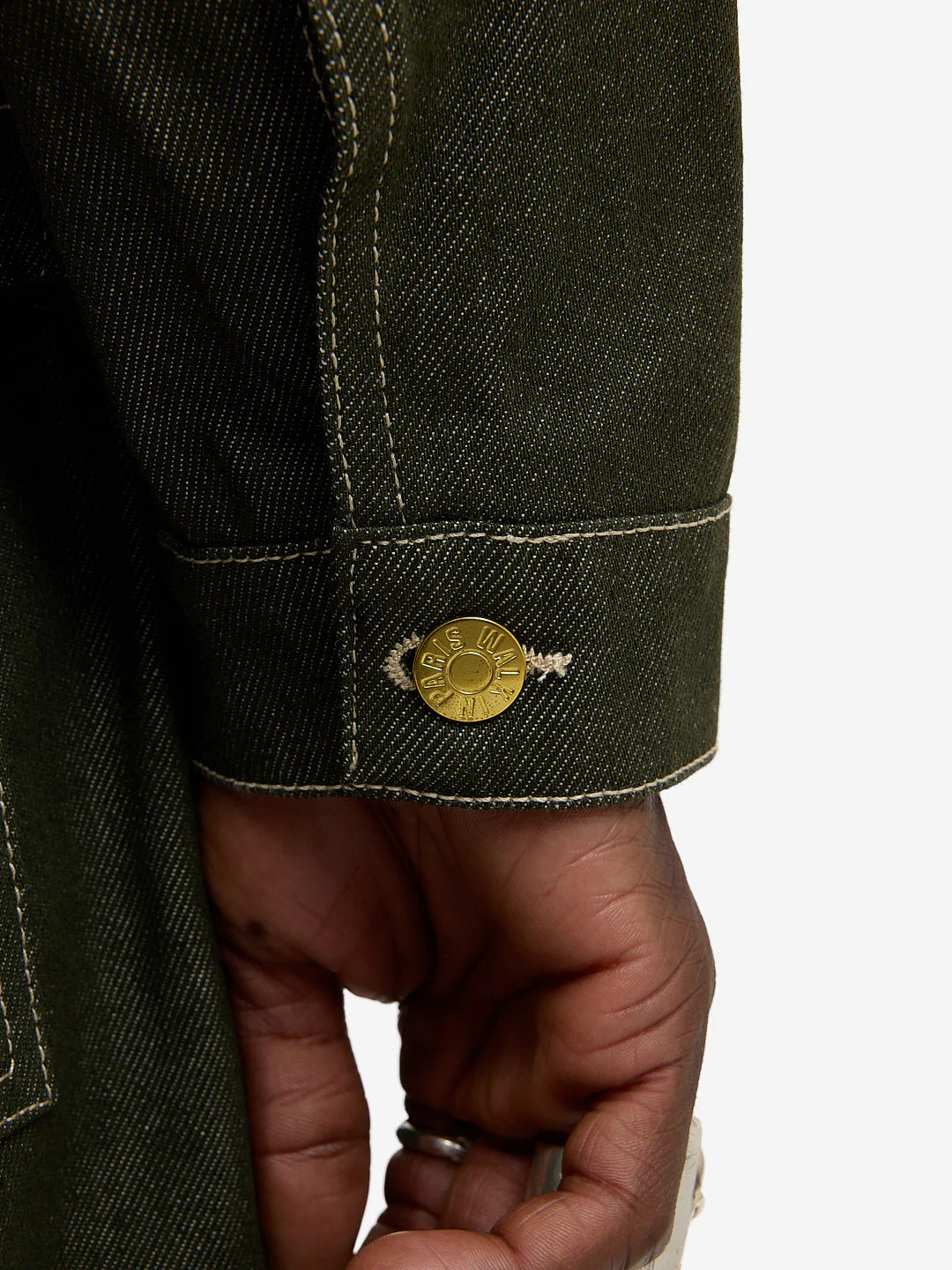 La veste du menuisier en denim vert - Image 7