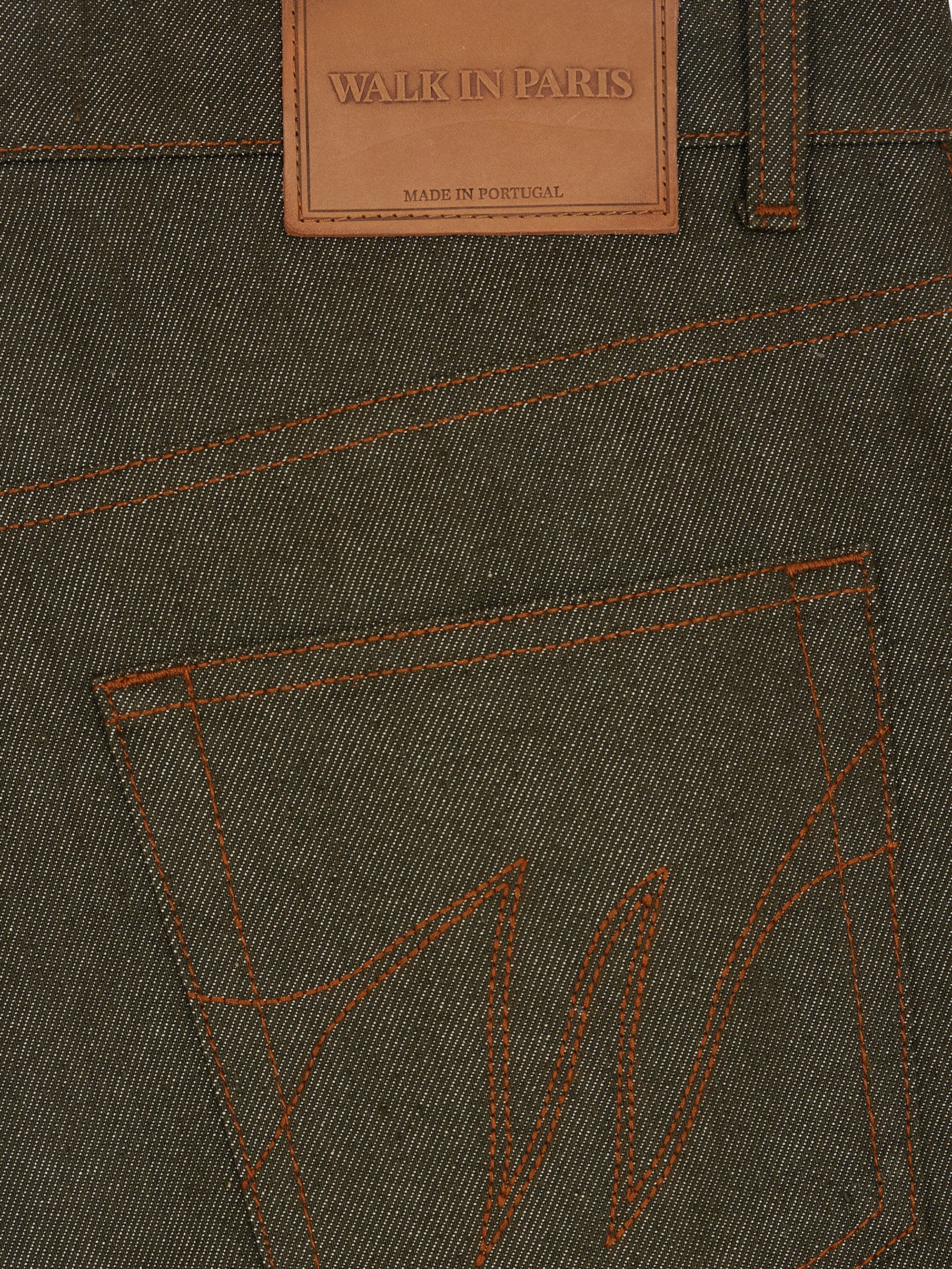 Le pantalon baggy en denim brut vert - Image 3