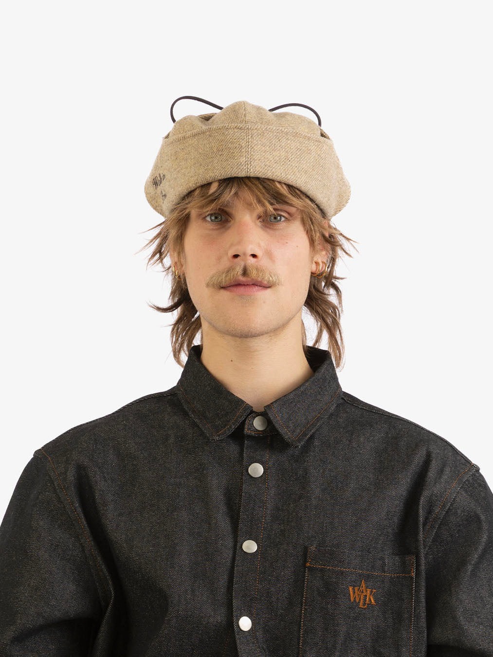 Le béret Sherlock en laine beige - Image 6