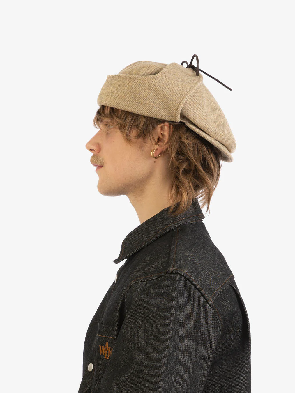 Le béret Sherlock en laine beige - Image 7