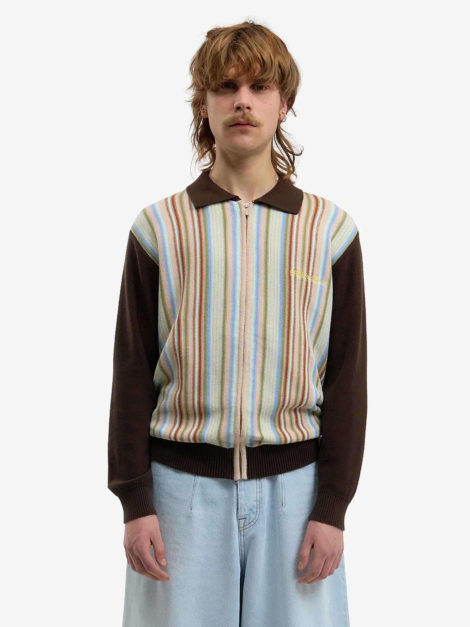 Le cardigan à rayures marron - Image 4