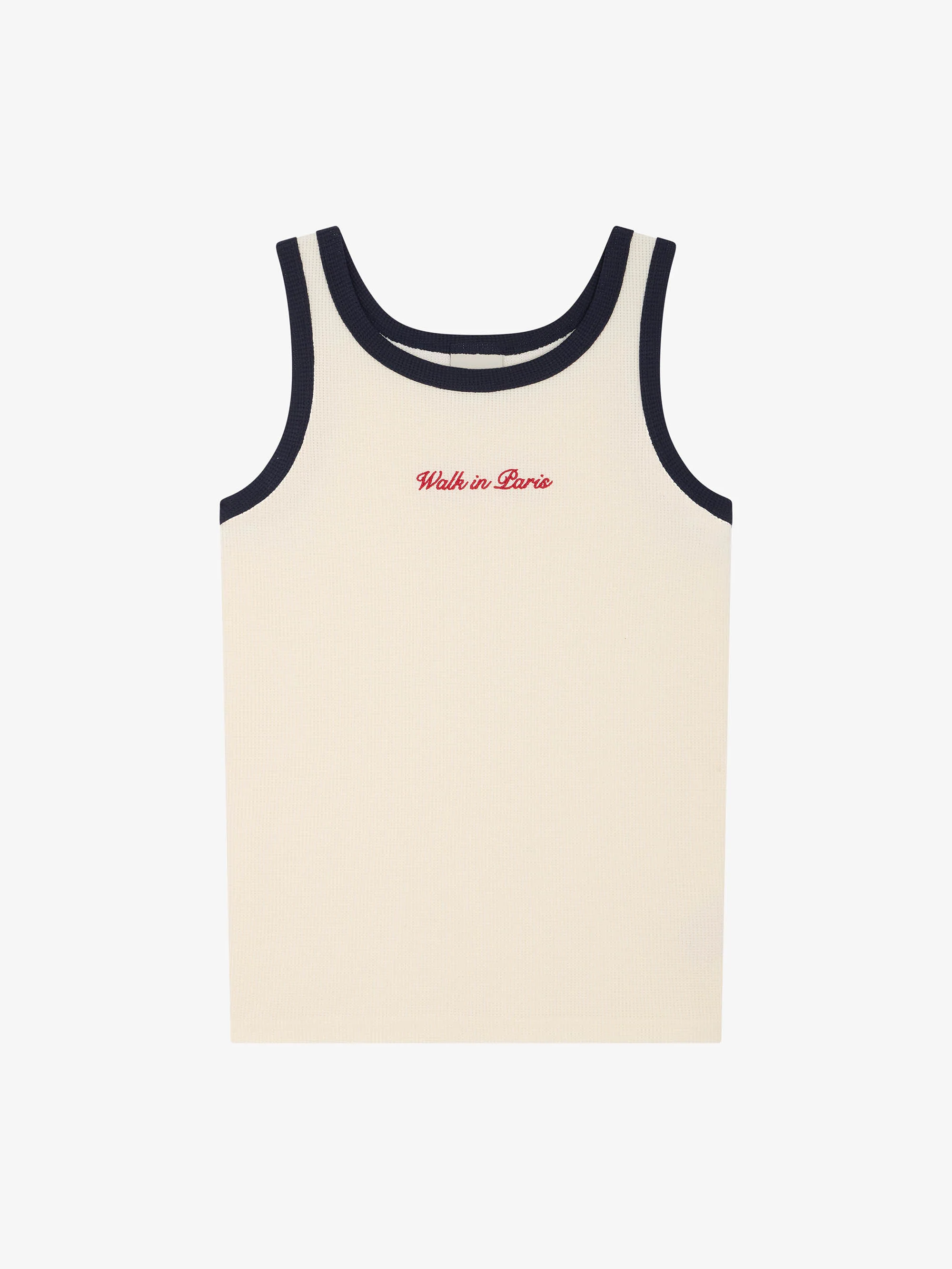 Le débardeur gaufré beige