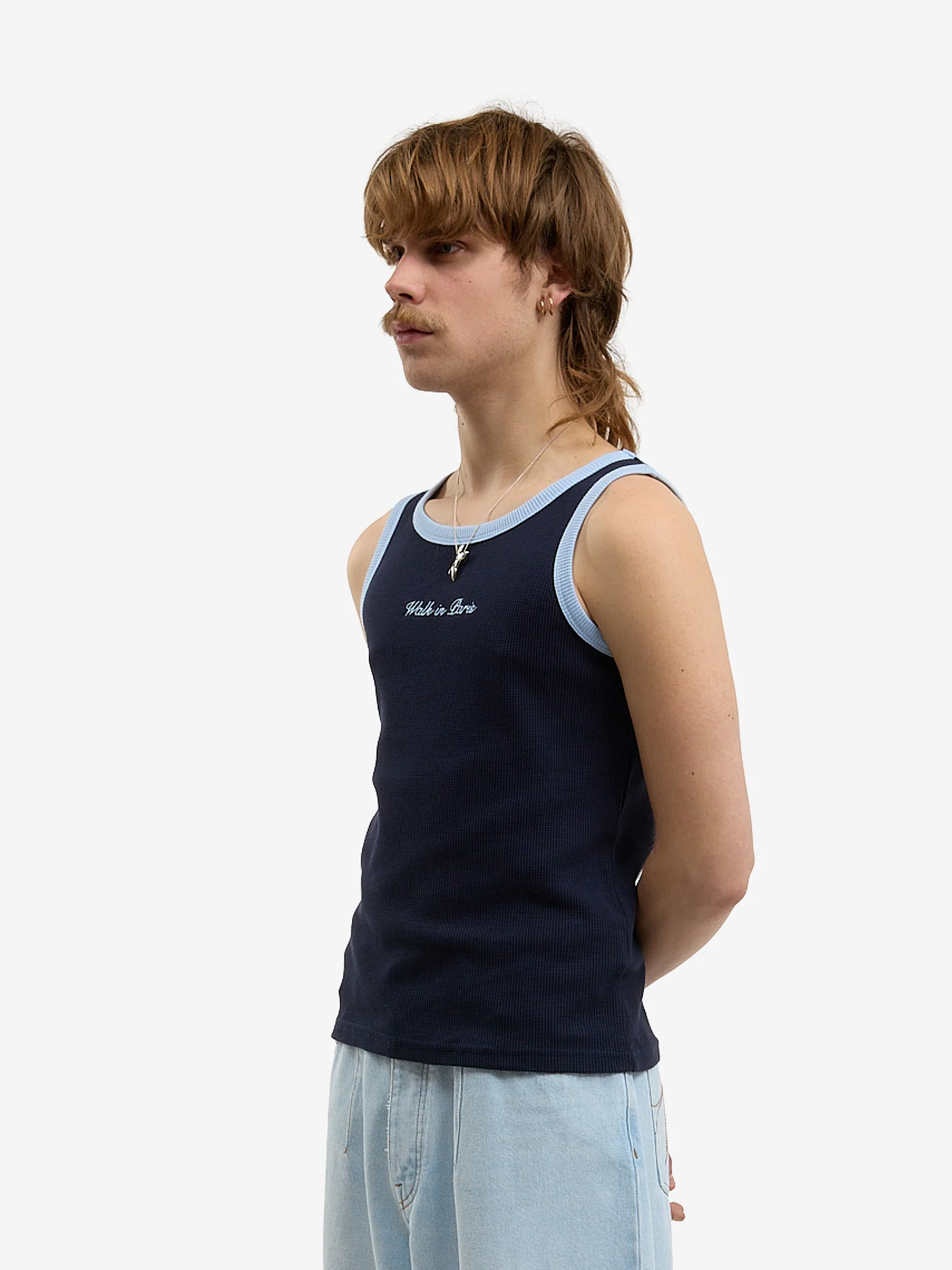 Le débardeur gaufré bleu - Image 3