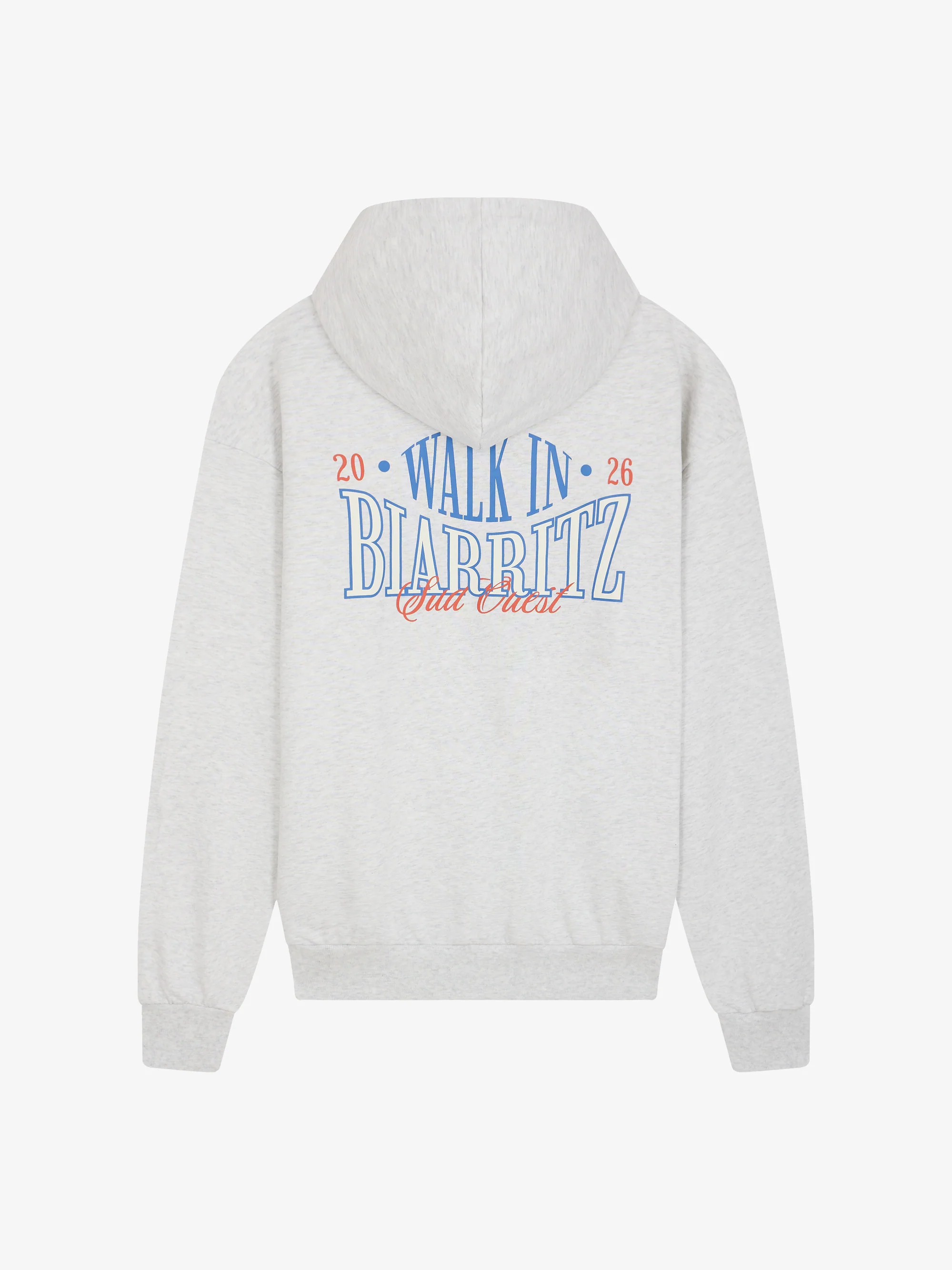 Le hoodie zippé "Walk in Biarritz" gris cendré - Image 2