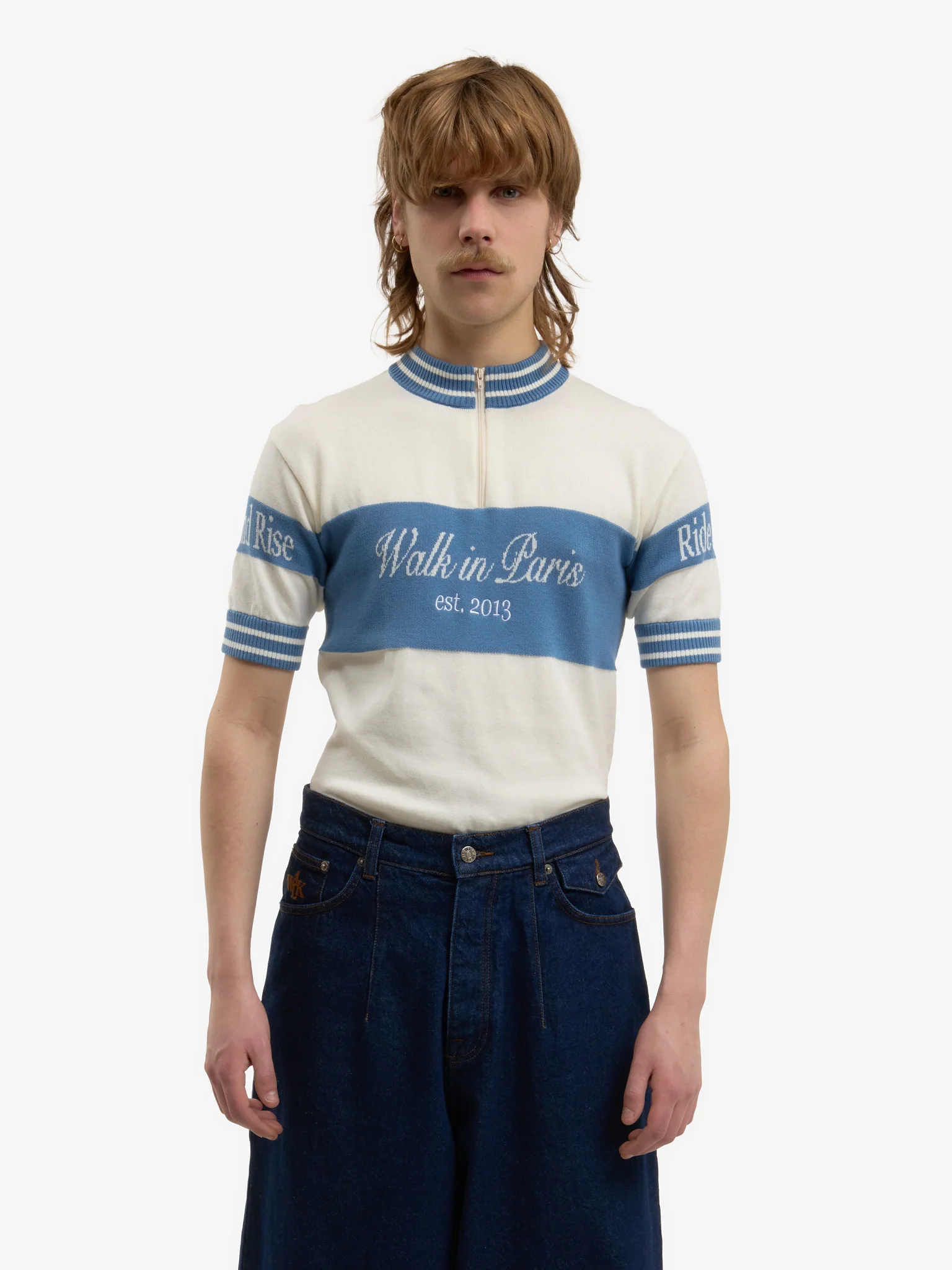 Le maillot de cycliste en maille bleu - Image 2