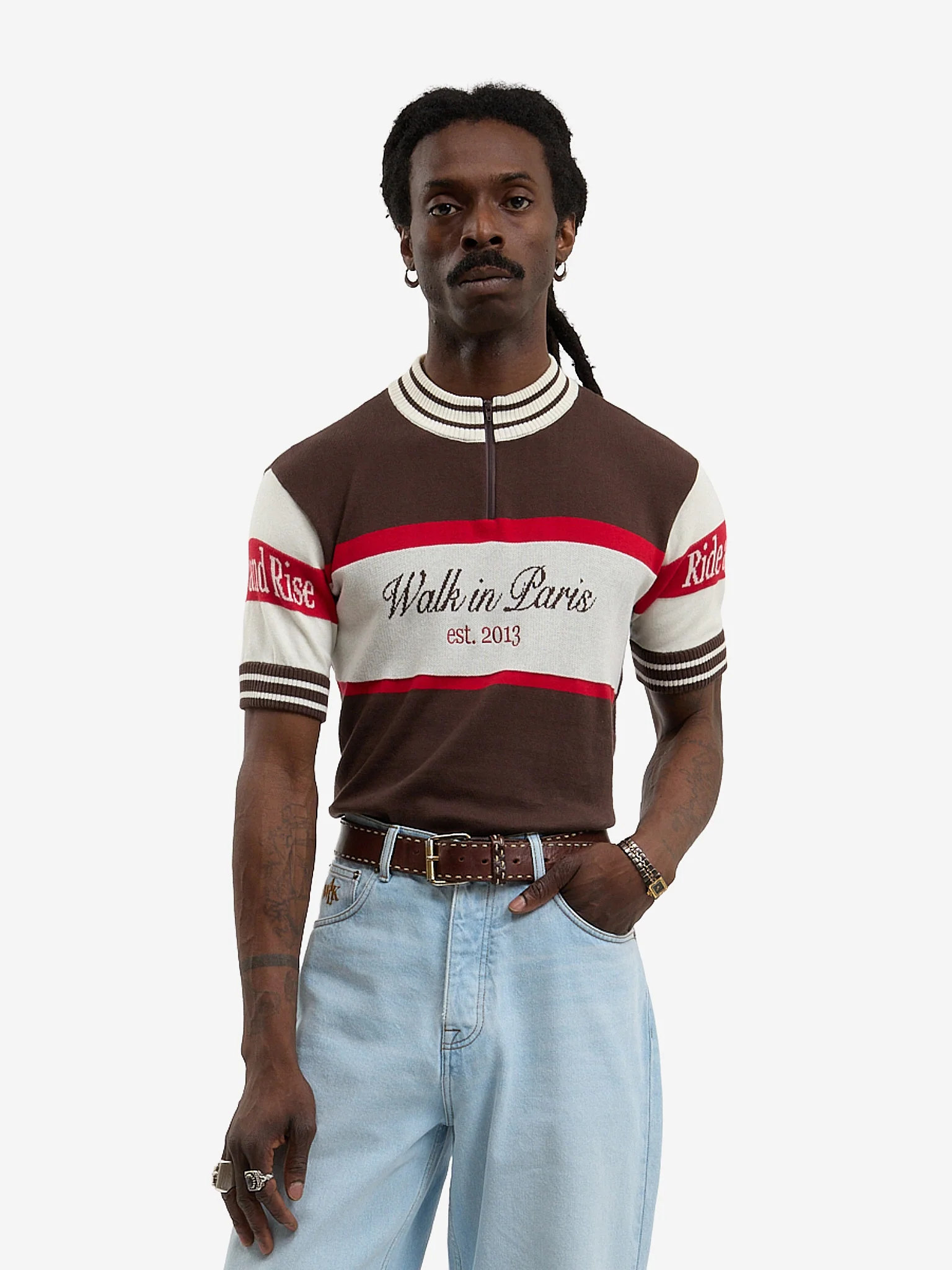 Le maillot de cycliste en maille marron - Image 2