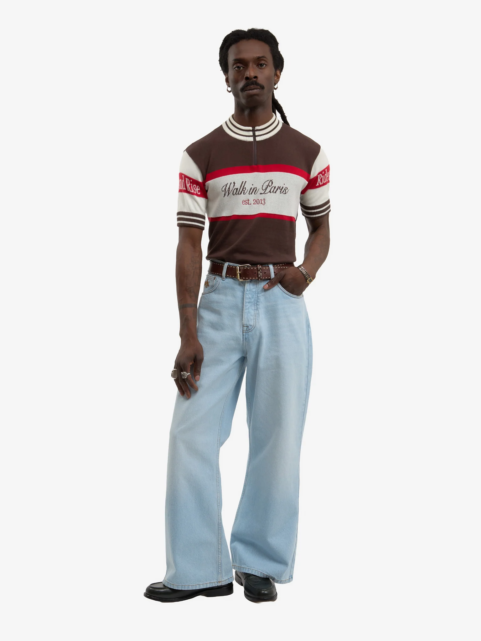 Le maillot de cycliste en maille marron - Image 4