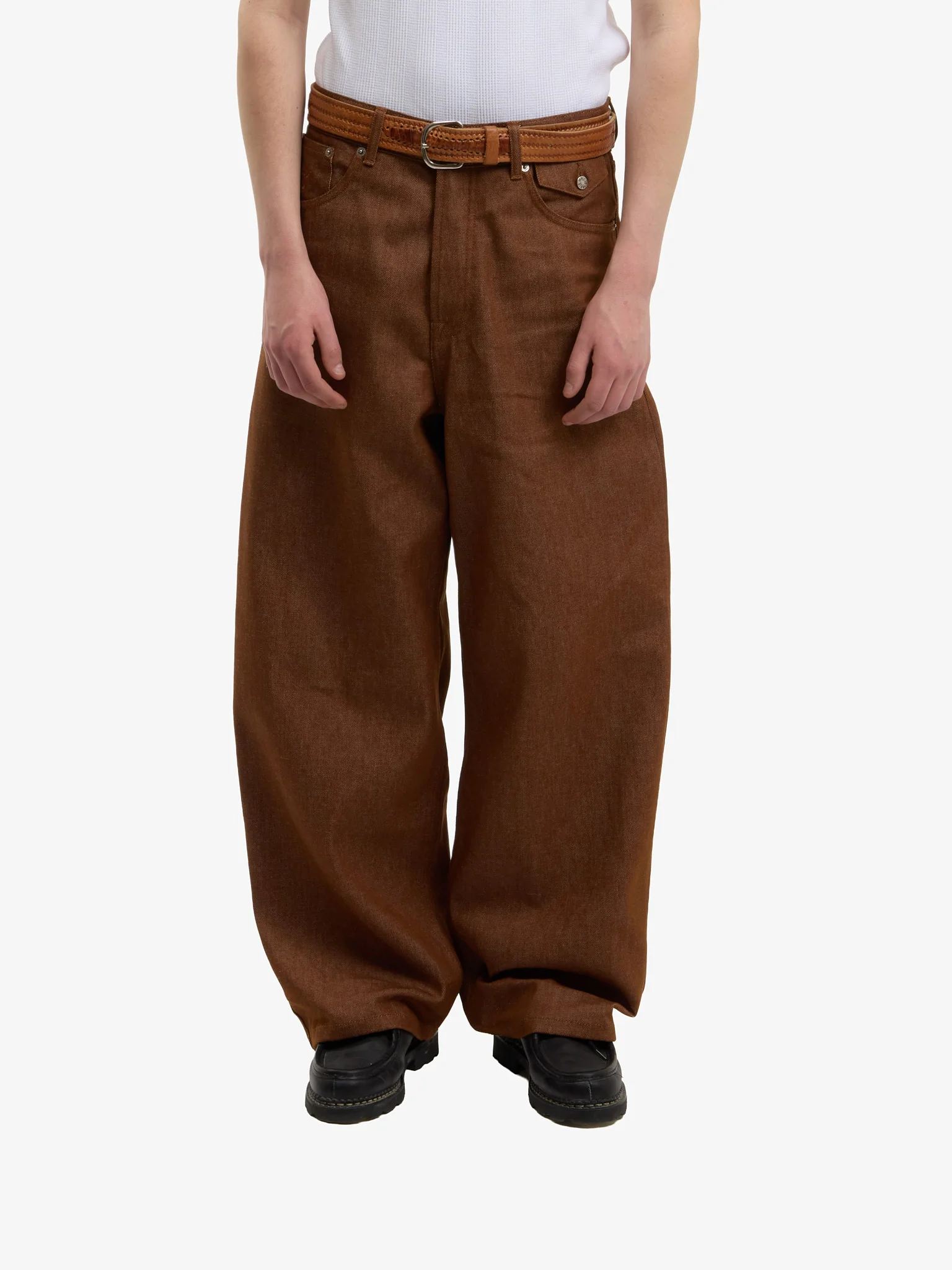 Le pantalon baggy en denim marron - Image 3