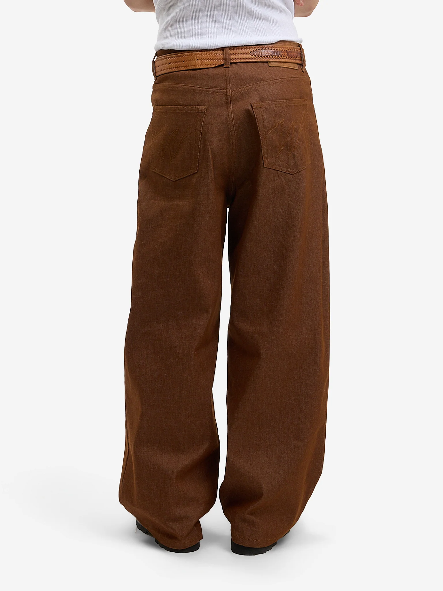 Le pantalon baggy en denim marron - Image 5