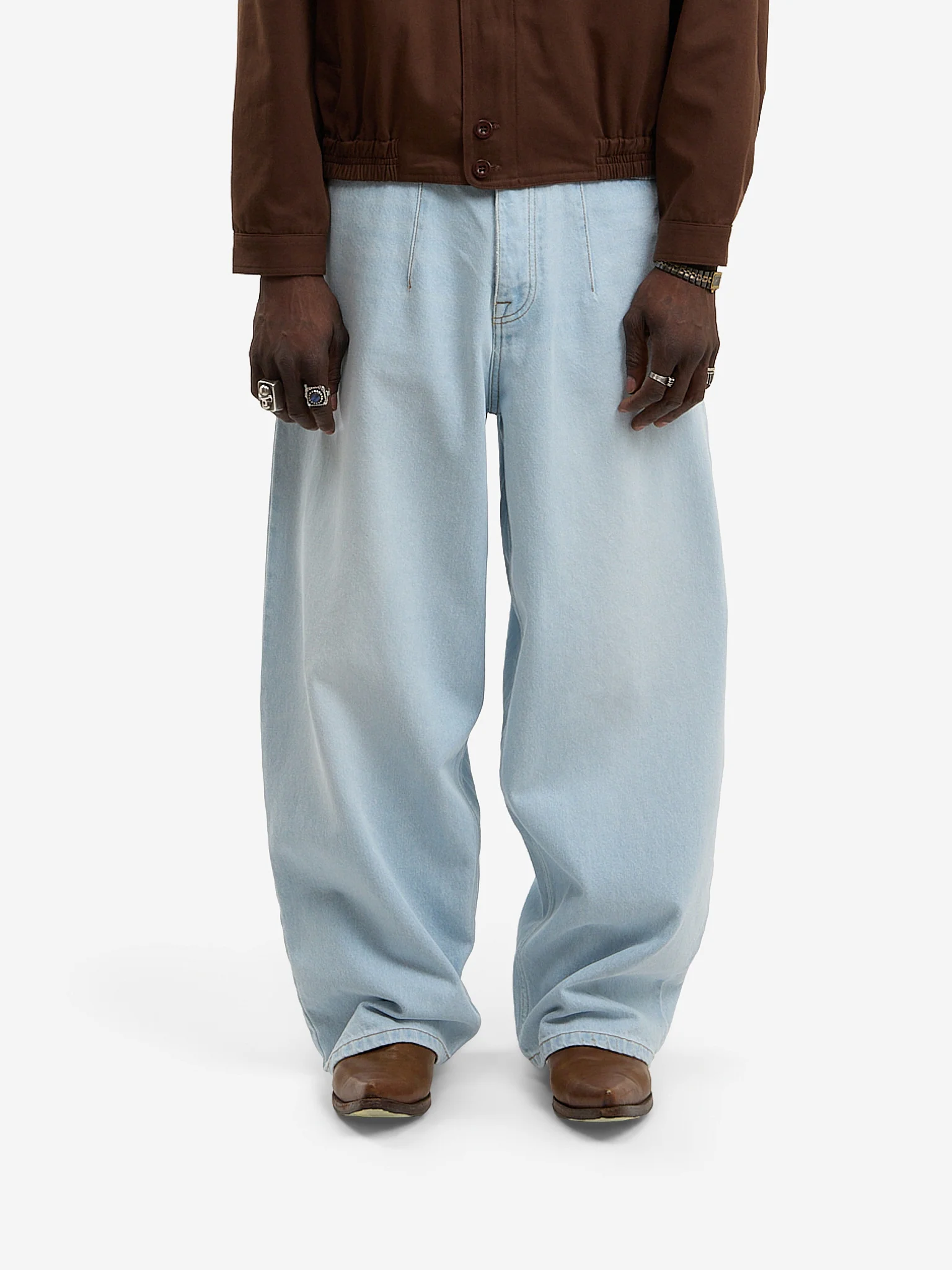 Le pantalon ballon en denim clair délavé - Image 4