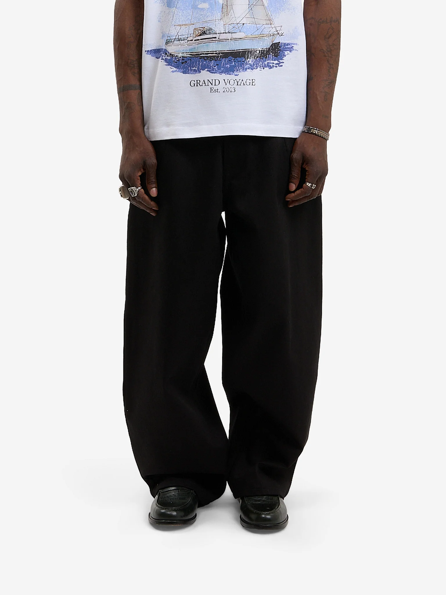Le pantalon ballon noir en coton - Image 5