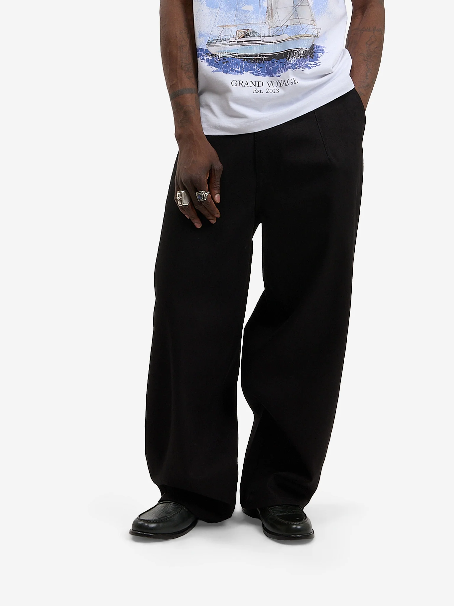 Le pantalon ballon noir en coton - Image 6