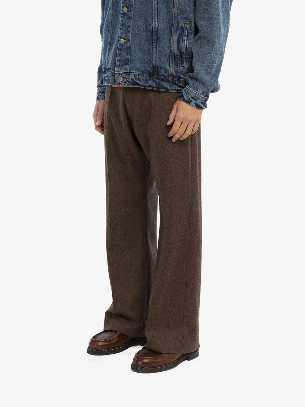 Le pantalon de costume en laine marron - Image 4