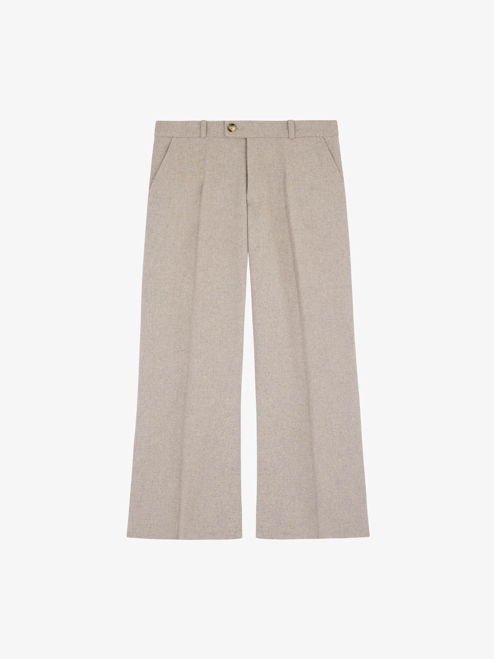 Le pantalon de costume flare beige