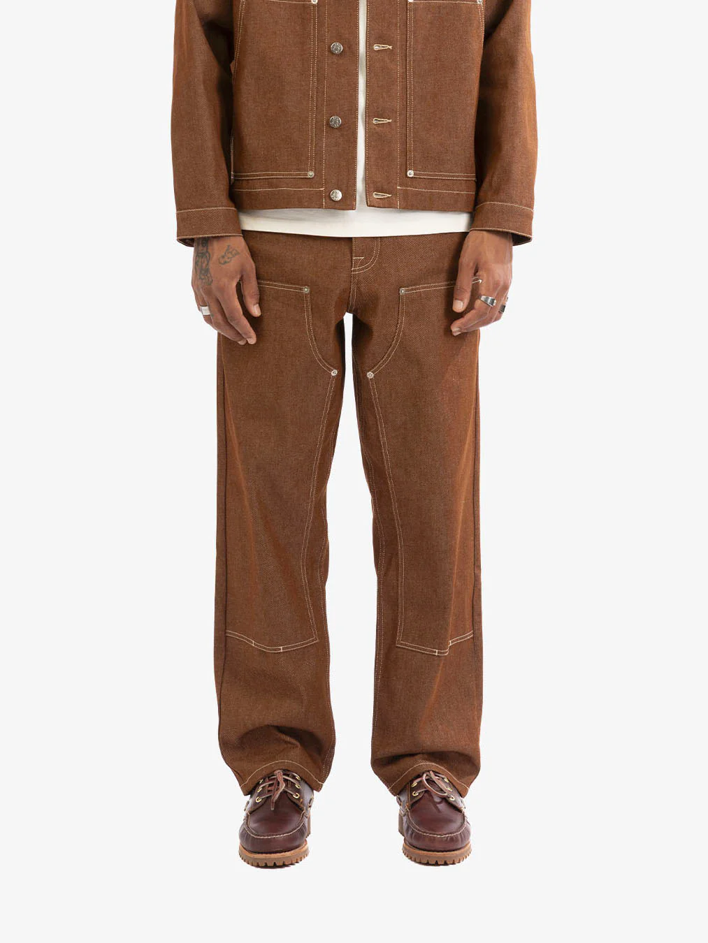Le pantalon de menuisier en denim marron - Image 4