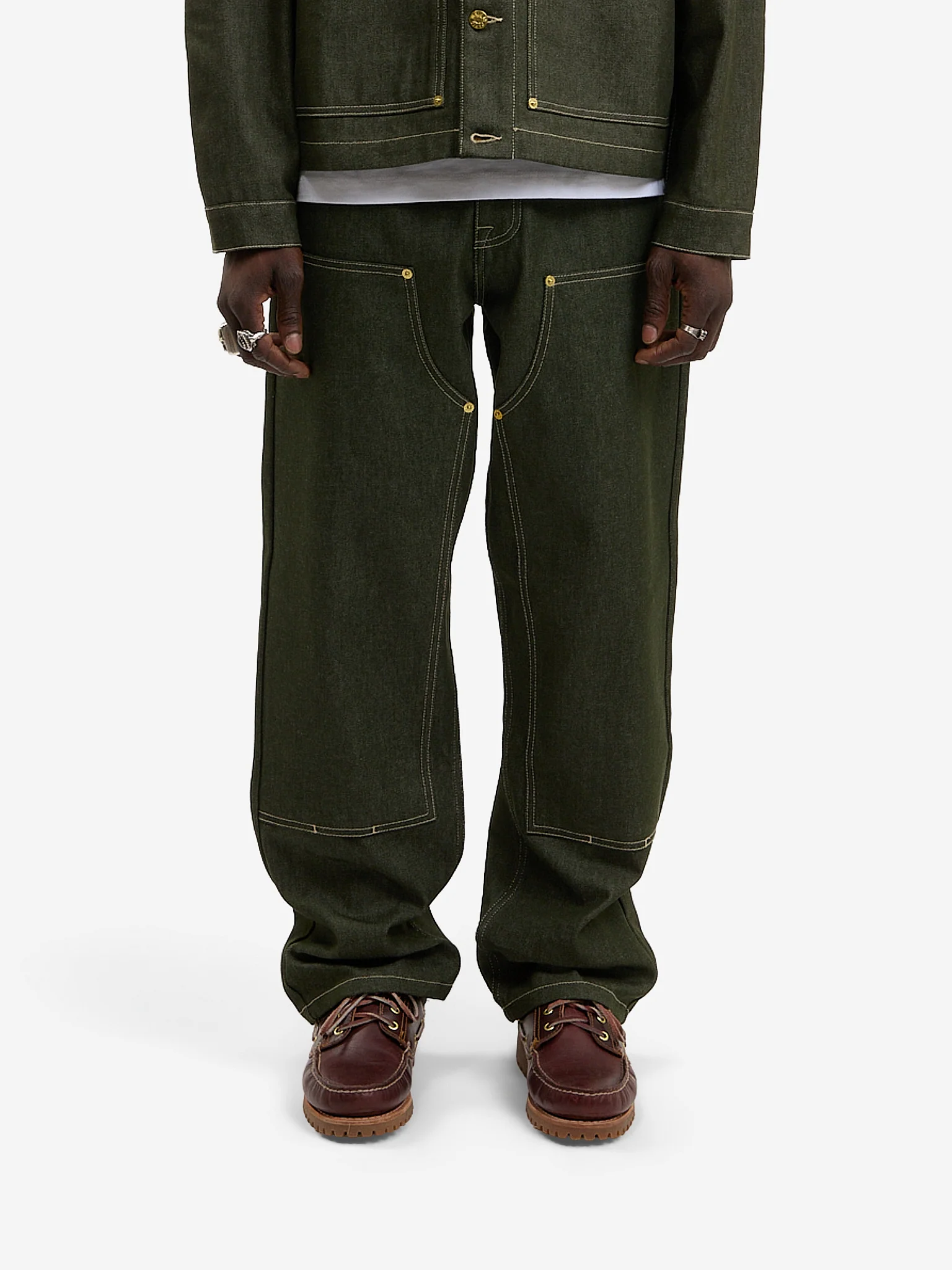 Le pantalon du menuisier en denim vert - Image 4