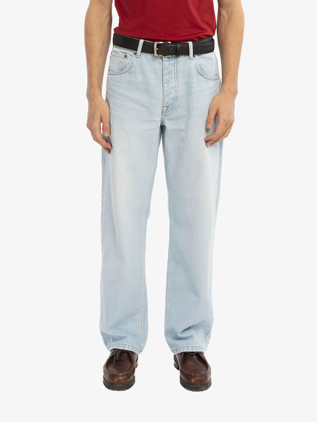 Le pantalon regular en denim clair délavé - Image 4