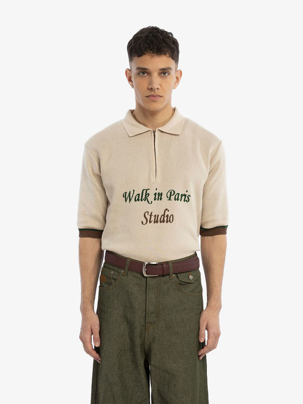 Le polo en maille beige - Image 2