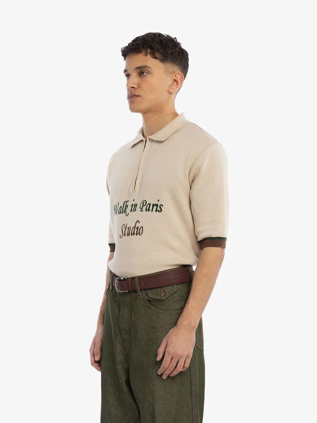 Le polo en maille beige - Image 3
