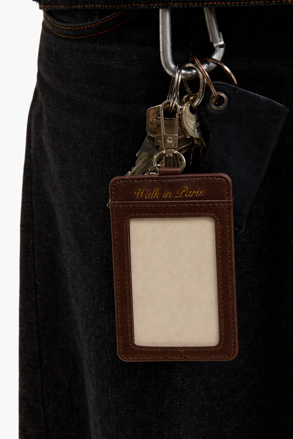 Le porte-clés photo en cuir marron - Image 2