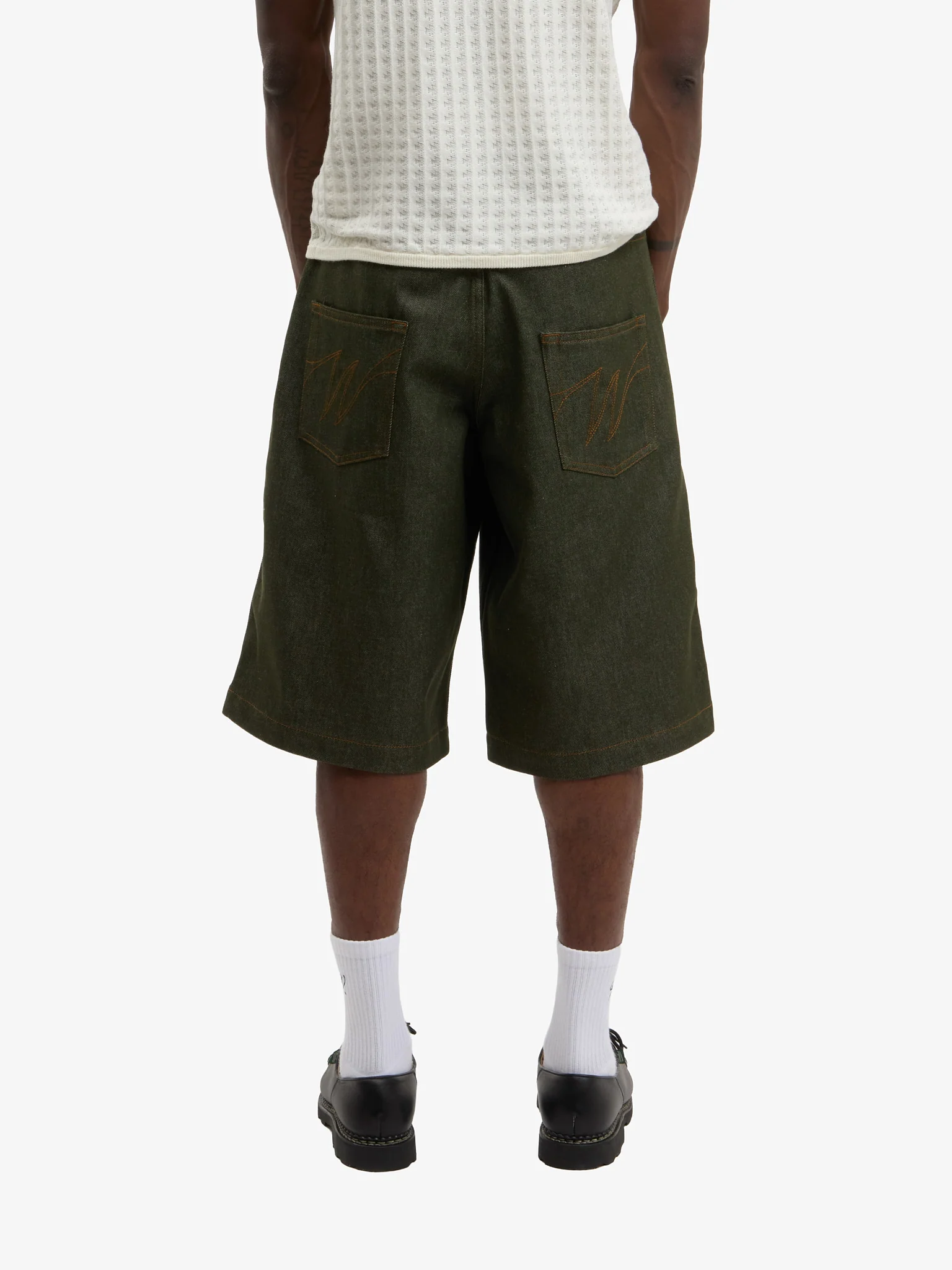 Le short baggy en denim brut vert - Image 9