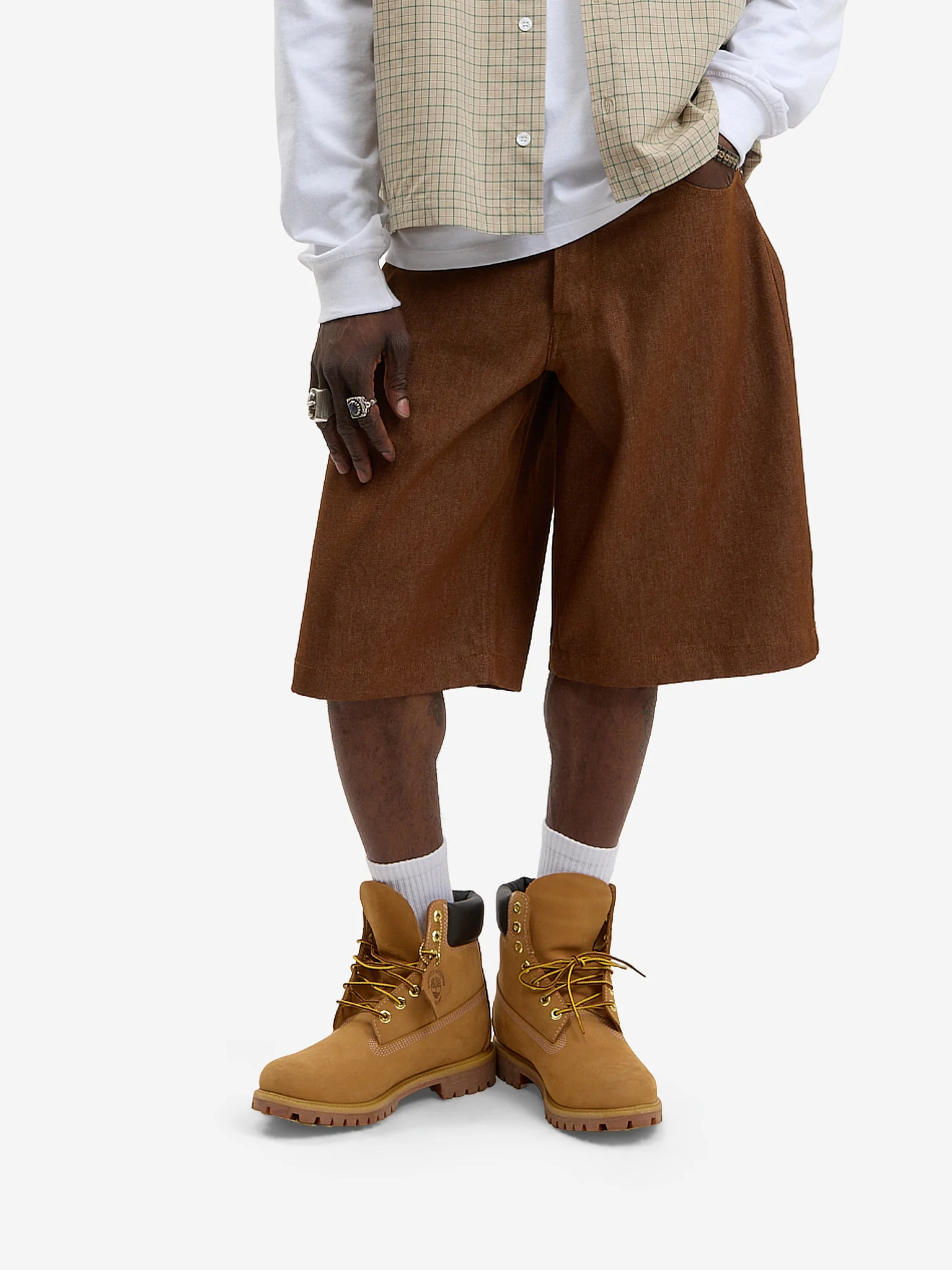 Le short en jean baggy marron - Image 4