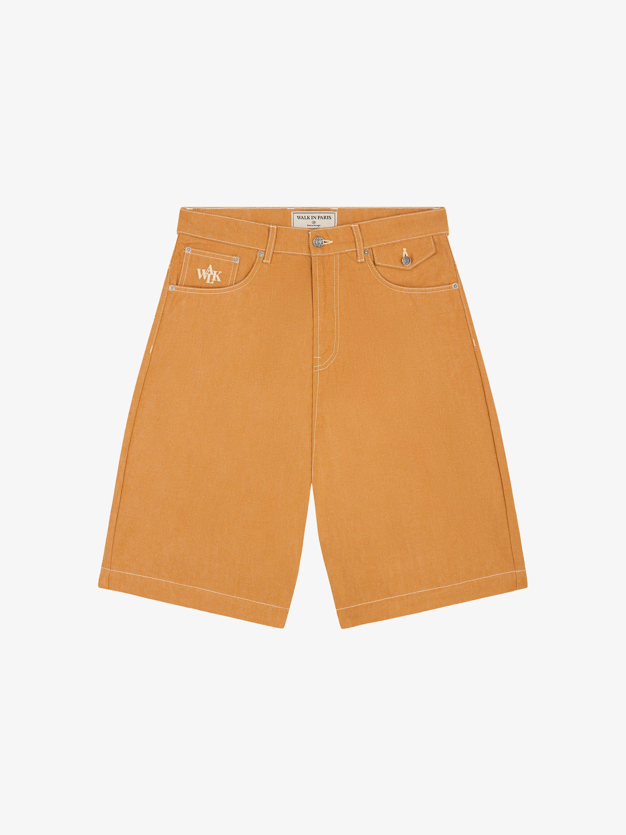 Le short en jean baggy orange
