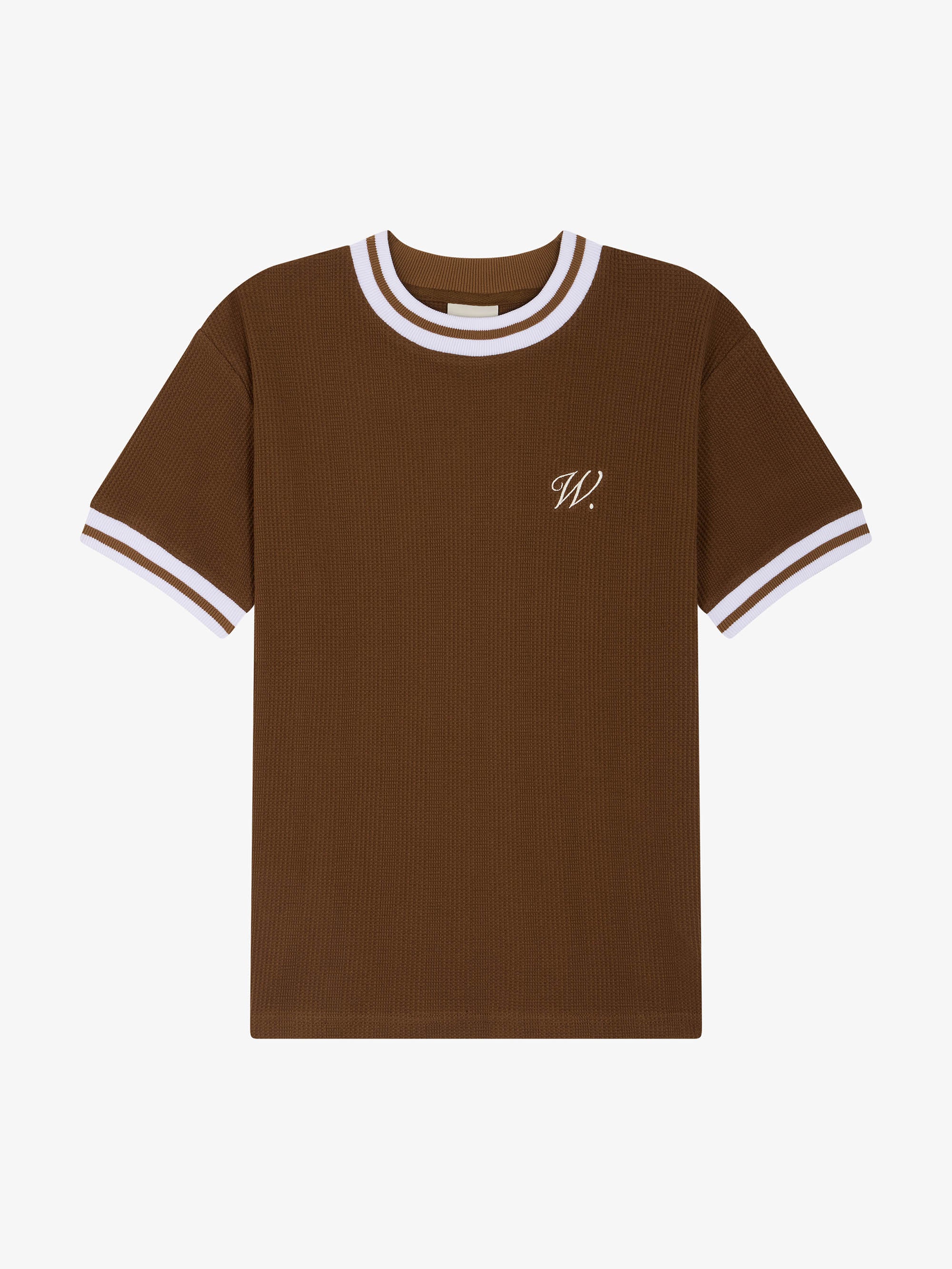 Le t-shirt en maille marron