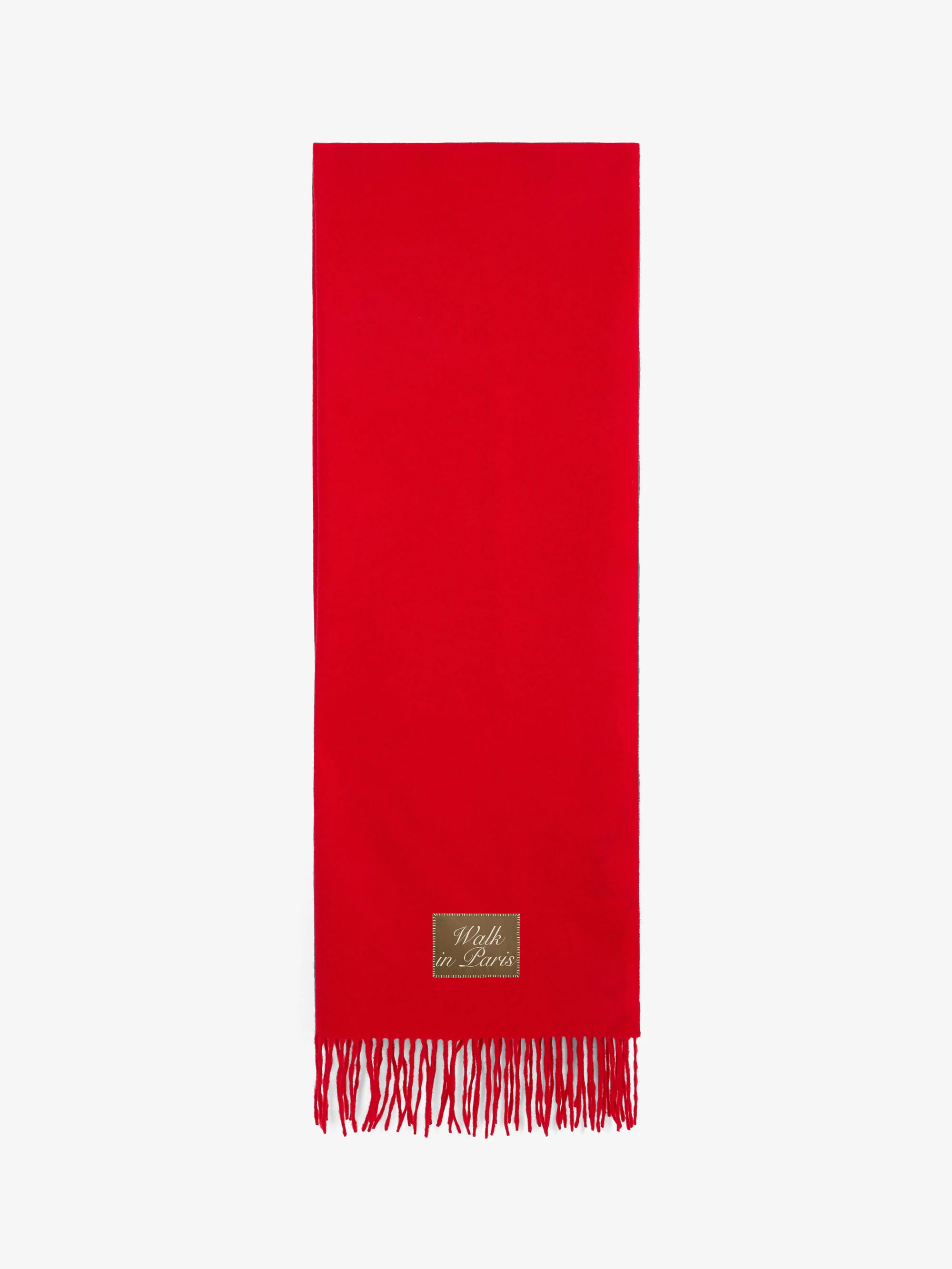 L'écharpe en laine rouge