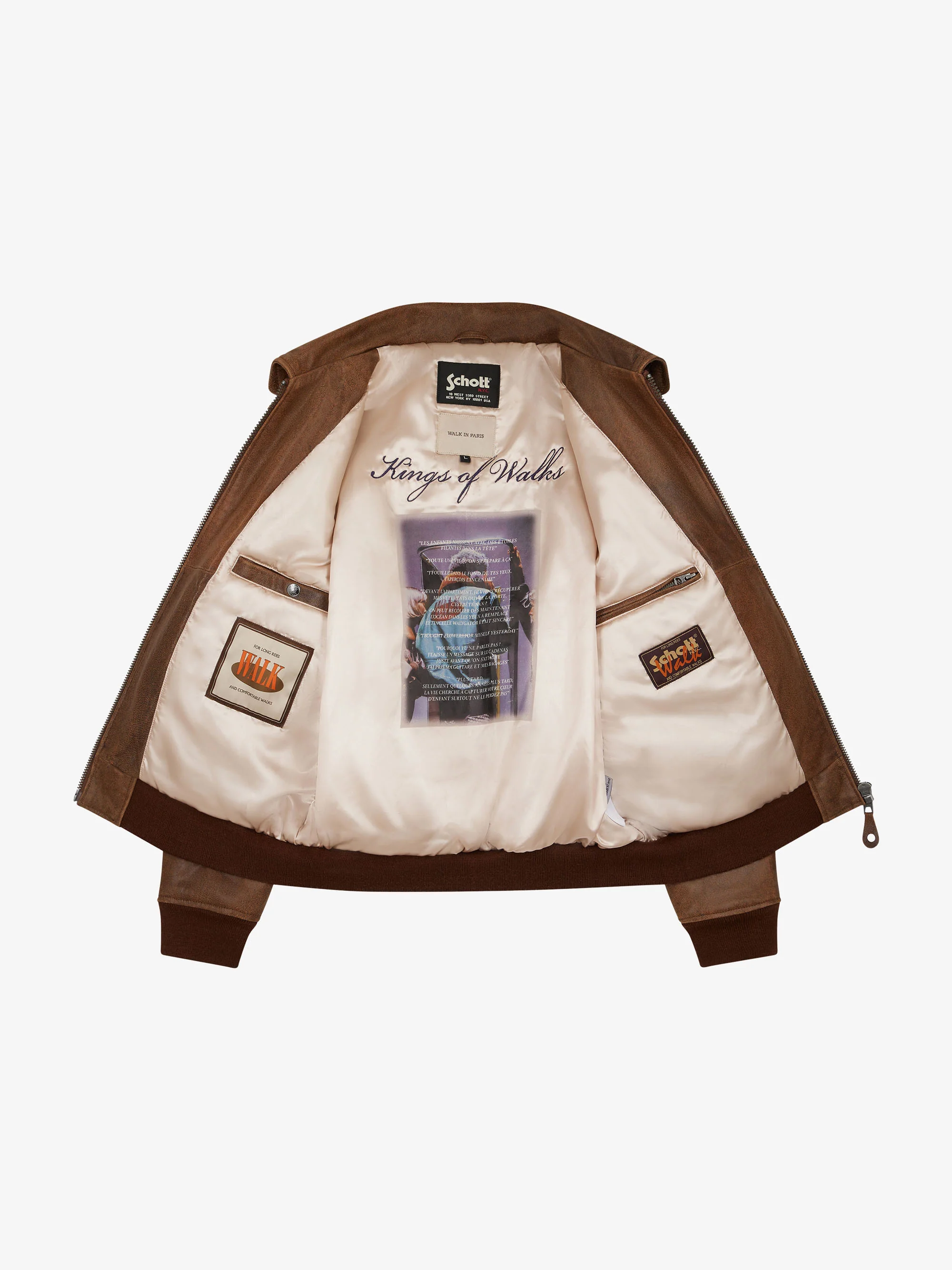 Walk in Paris X Schott NYC ® - Ambre flight jacket - Image 3