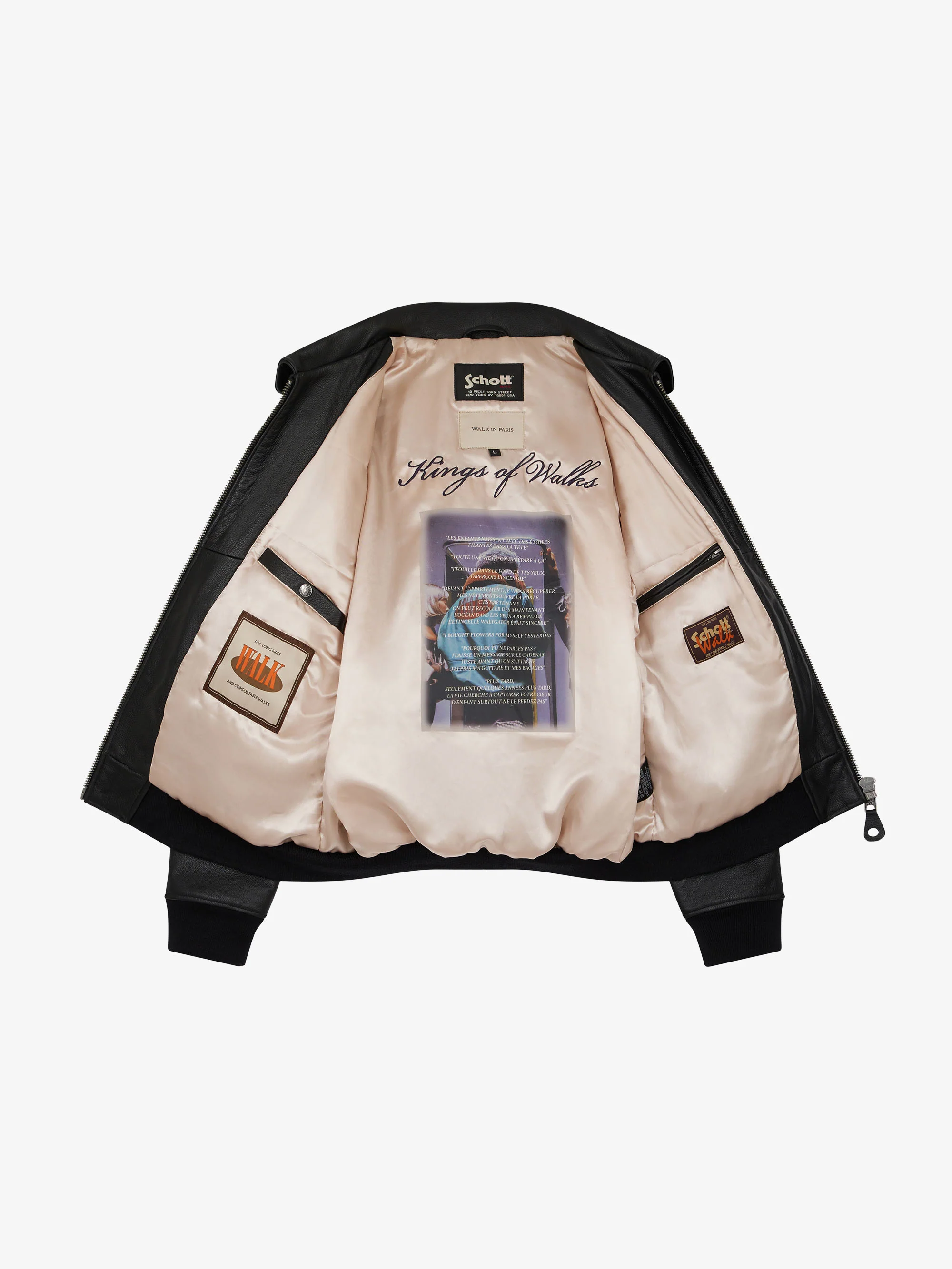 Walk in Paris X Schott NYC ® - Onyx flight jacket - Image 3